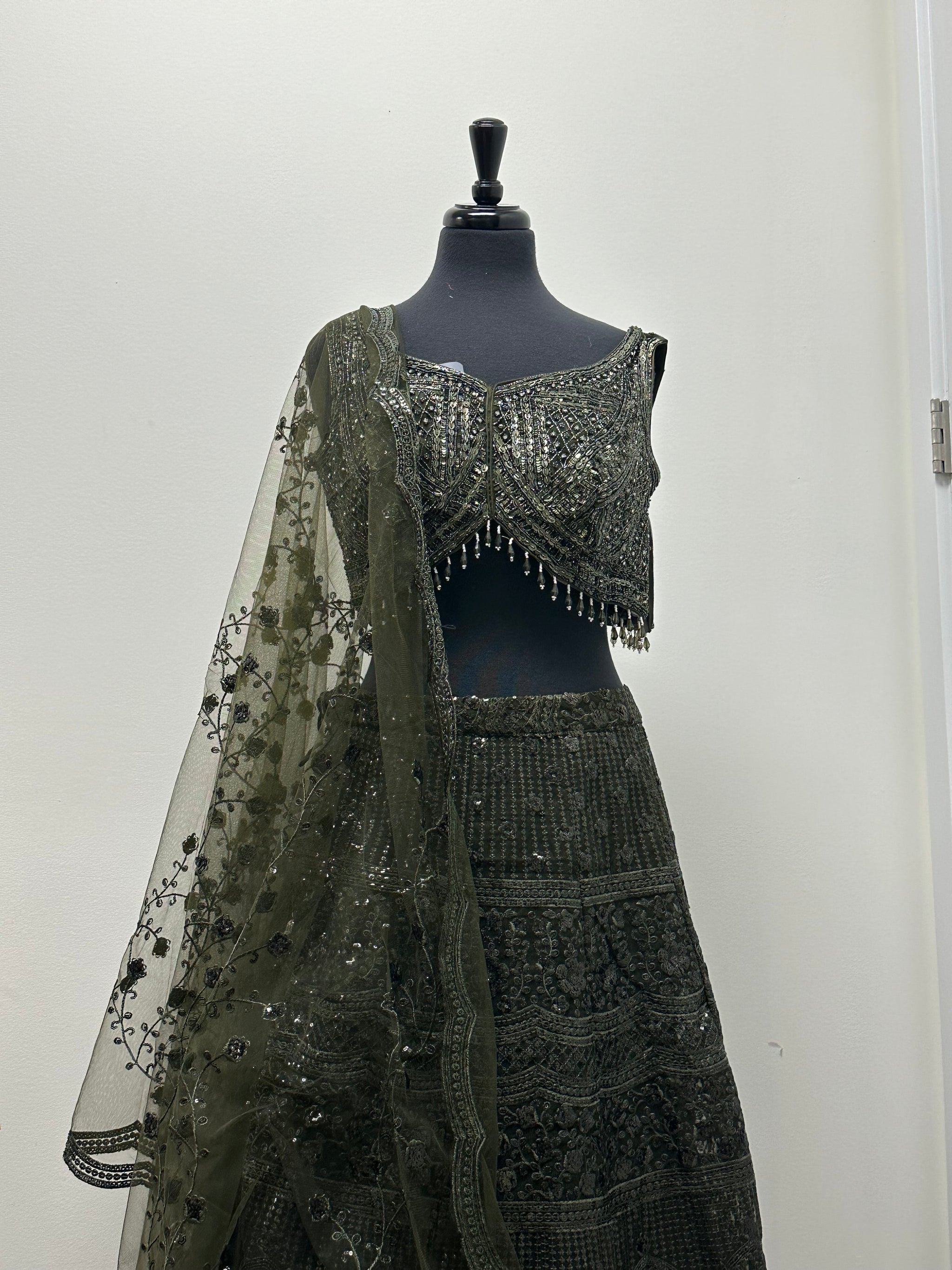 Ravishing Sequence Blouse with thread Embroidery Lehenga