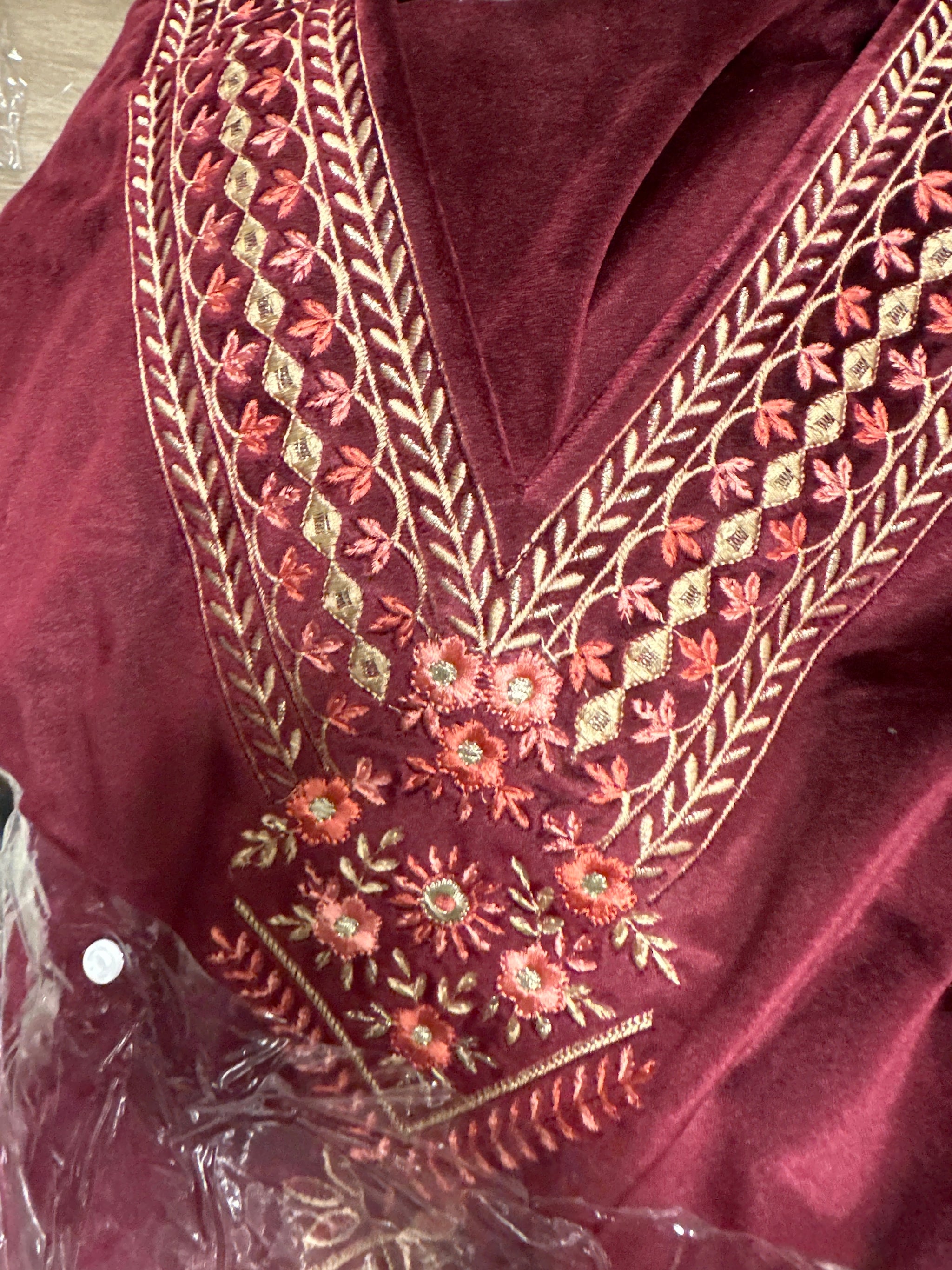 Pakistani Style Velvet Suit