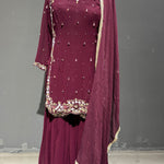 Smooth Gharara Suit with Intricate Border Embroidery