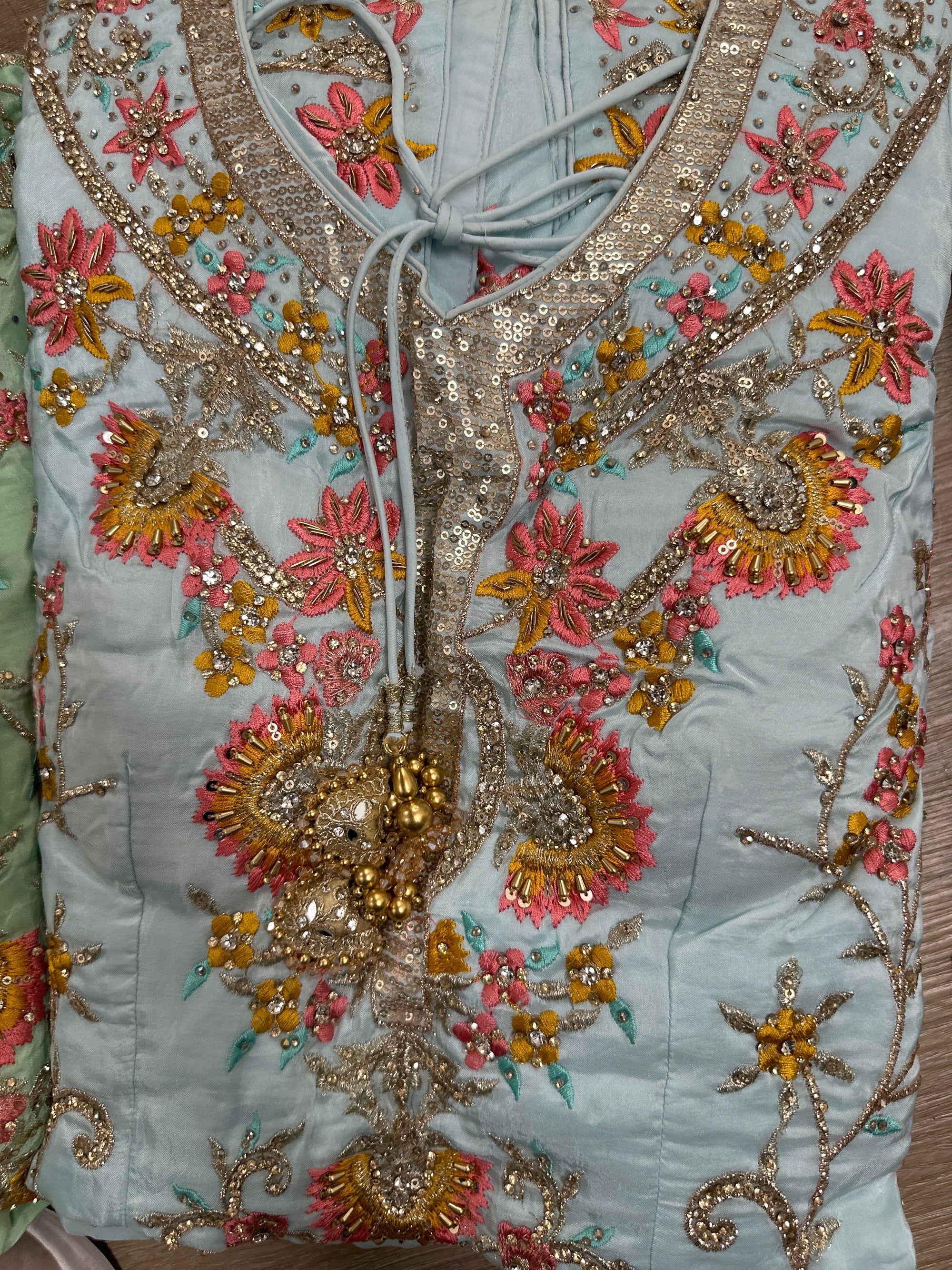 Thread Embroidery Sharara Suit