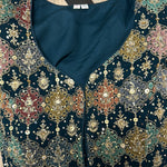 Thread Embroidery Jacket with Sharara