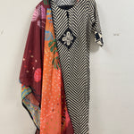 Printed Suit With Multicolour Dupatta