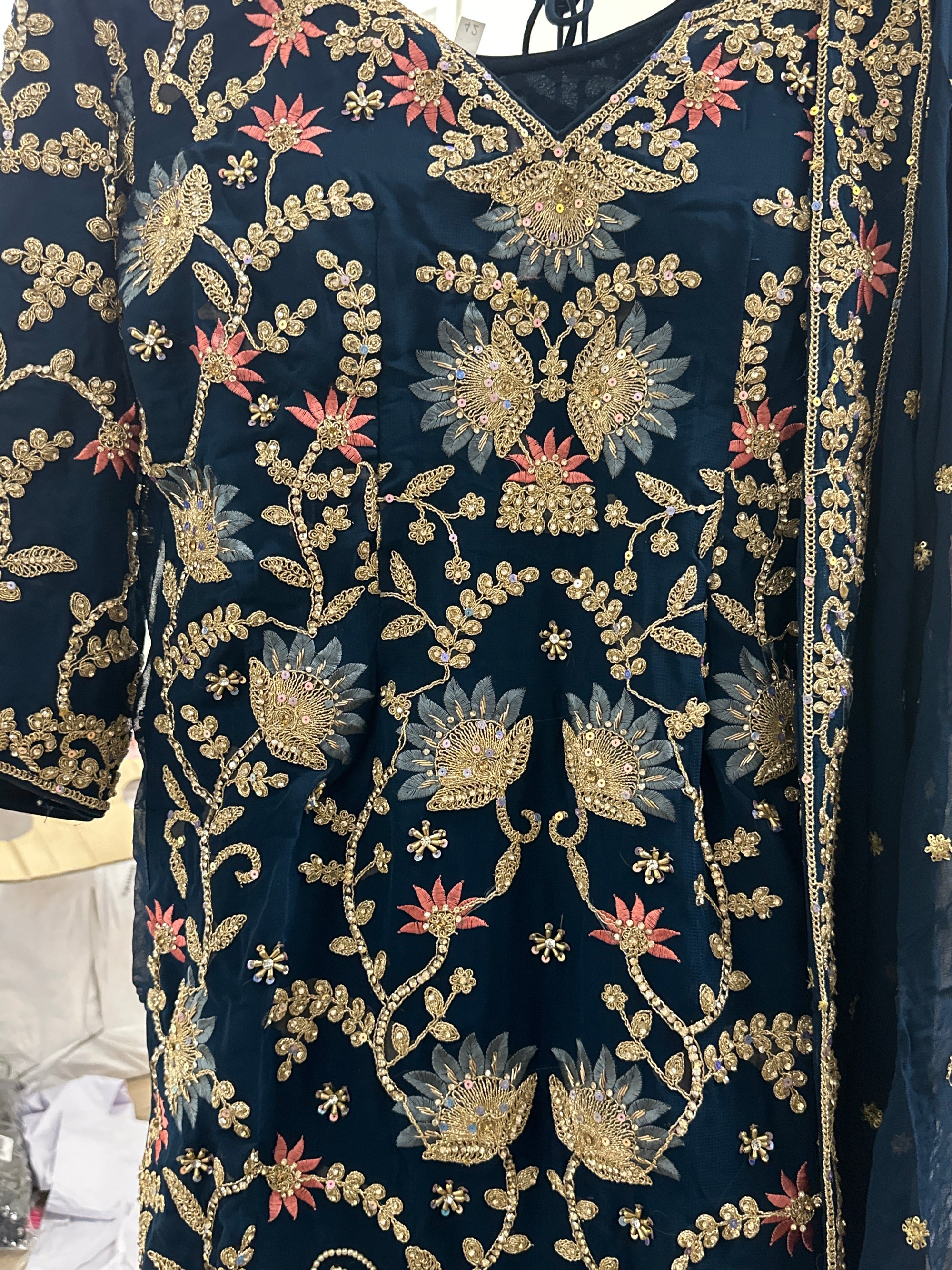 Thread embroidery Sharara Suit