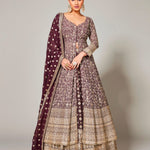 Heavy Embellished Long Shirt Jacket Lehenga