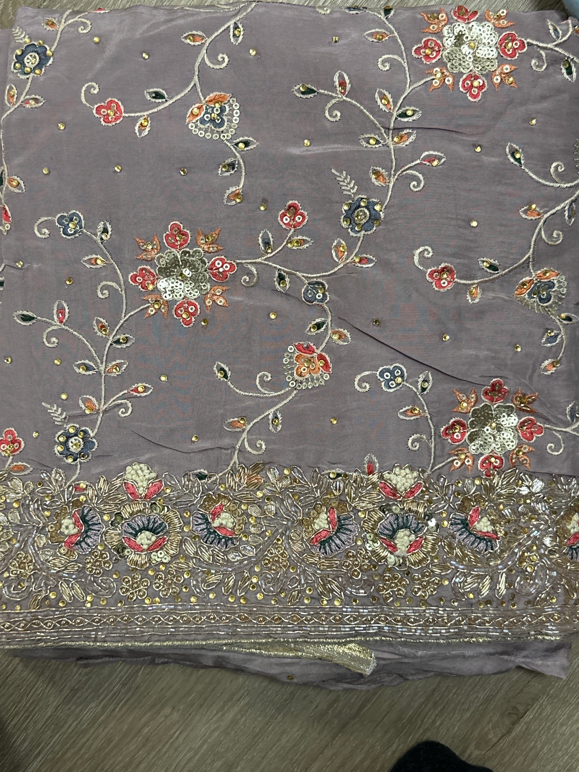 Embroided Sharara Suit