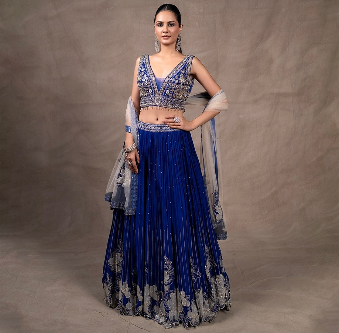 Embroidered Floral Lehenga