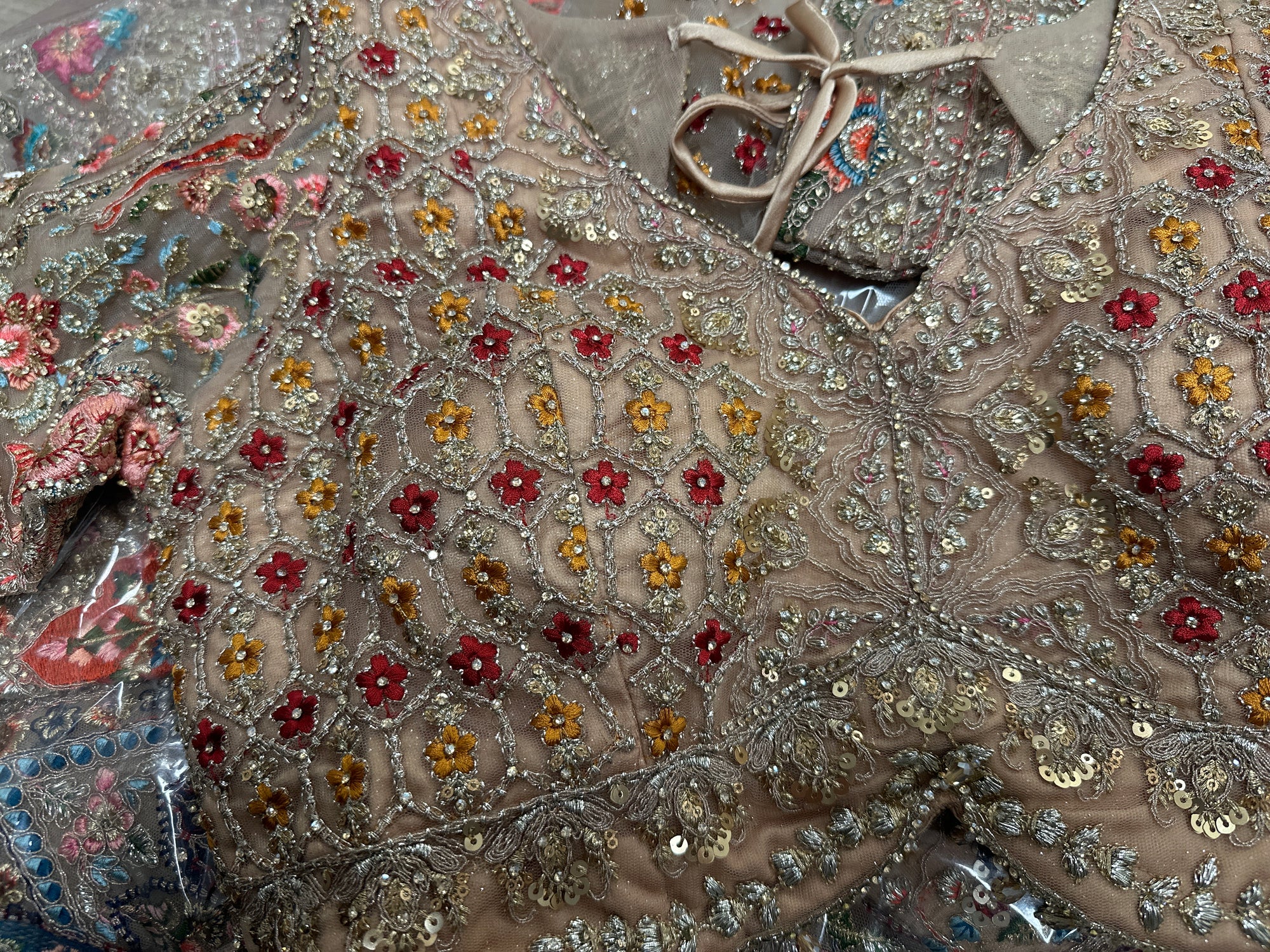 Beautiful Multi-Colour Embroidery Lehenga