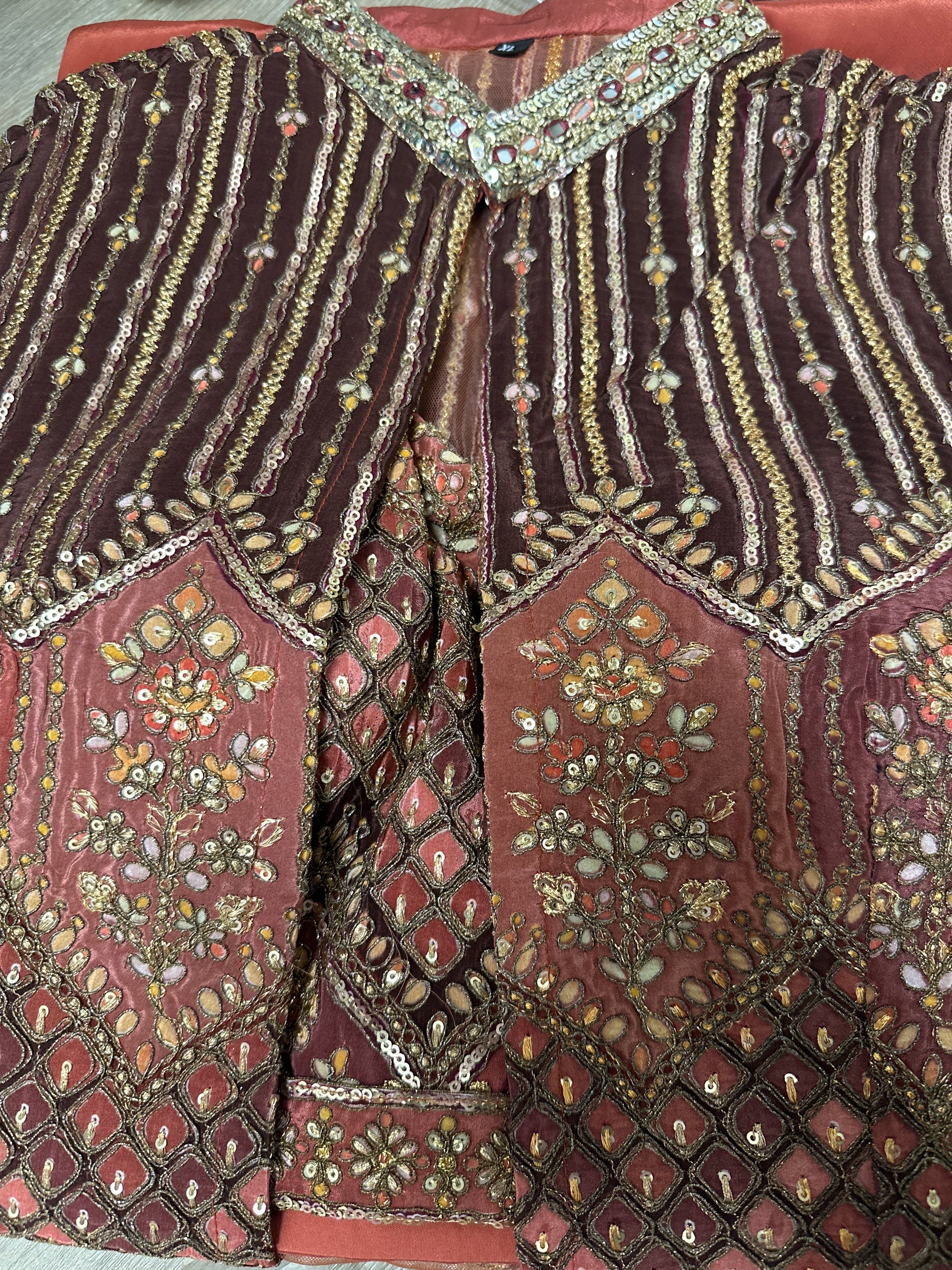 Absolutely Stunning Long Jacket With Blouse and Sharara