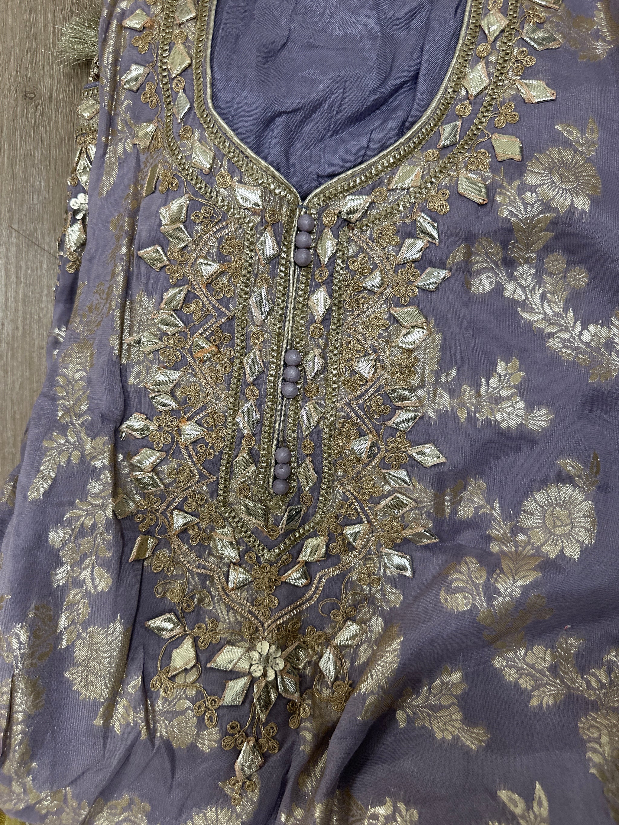 Banarasi Anarkali Sharara with Gotta Patti work