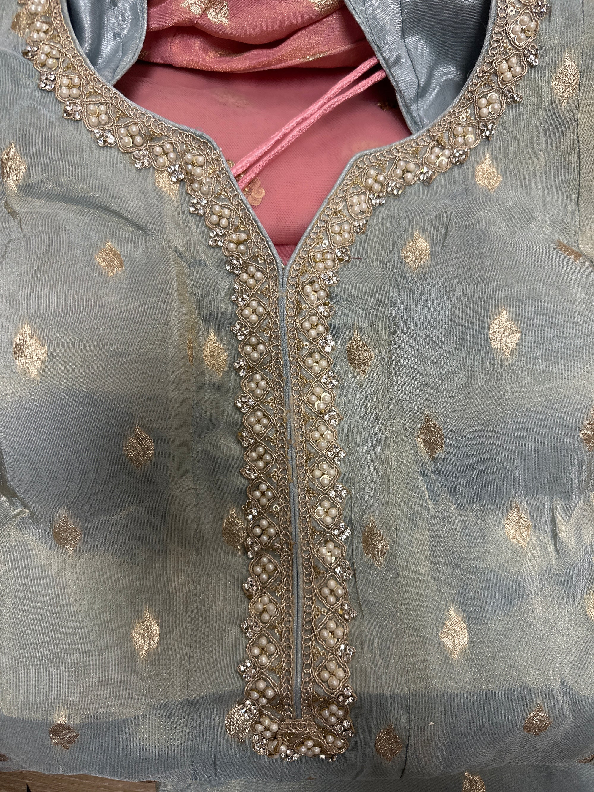 Banarasi A-Line Sharara suit