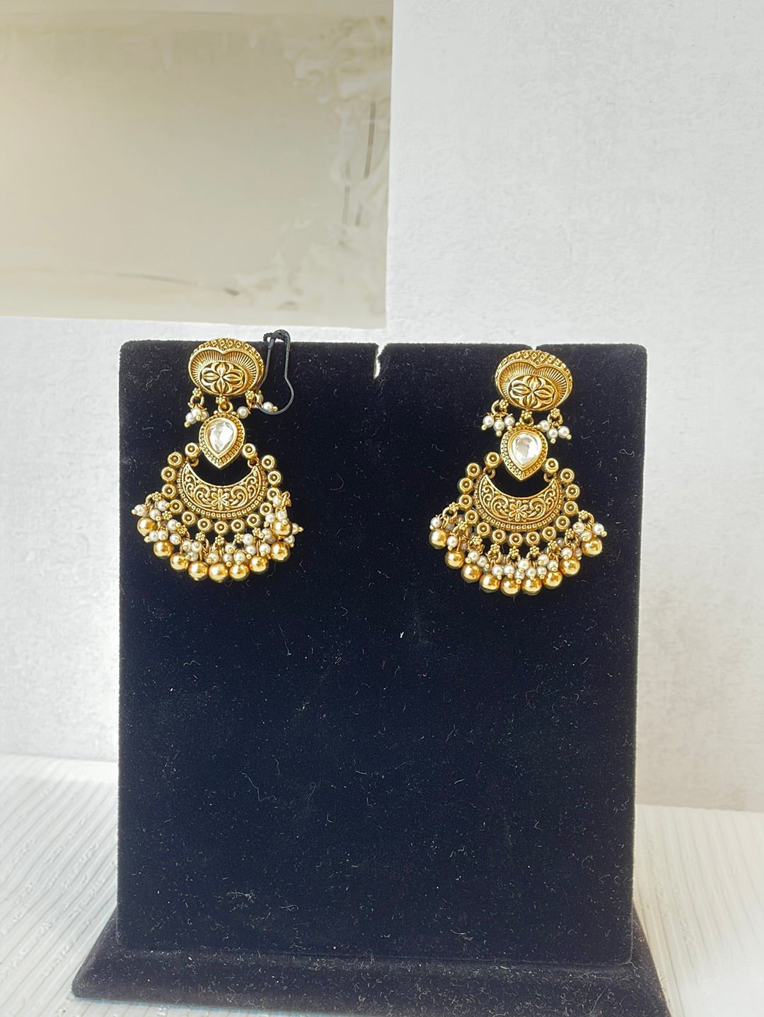 Temple Style Kundan Earrings