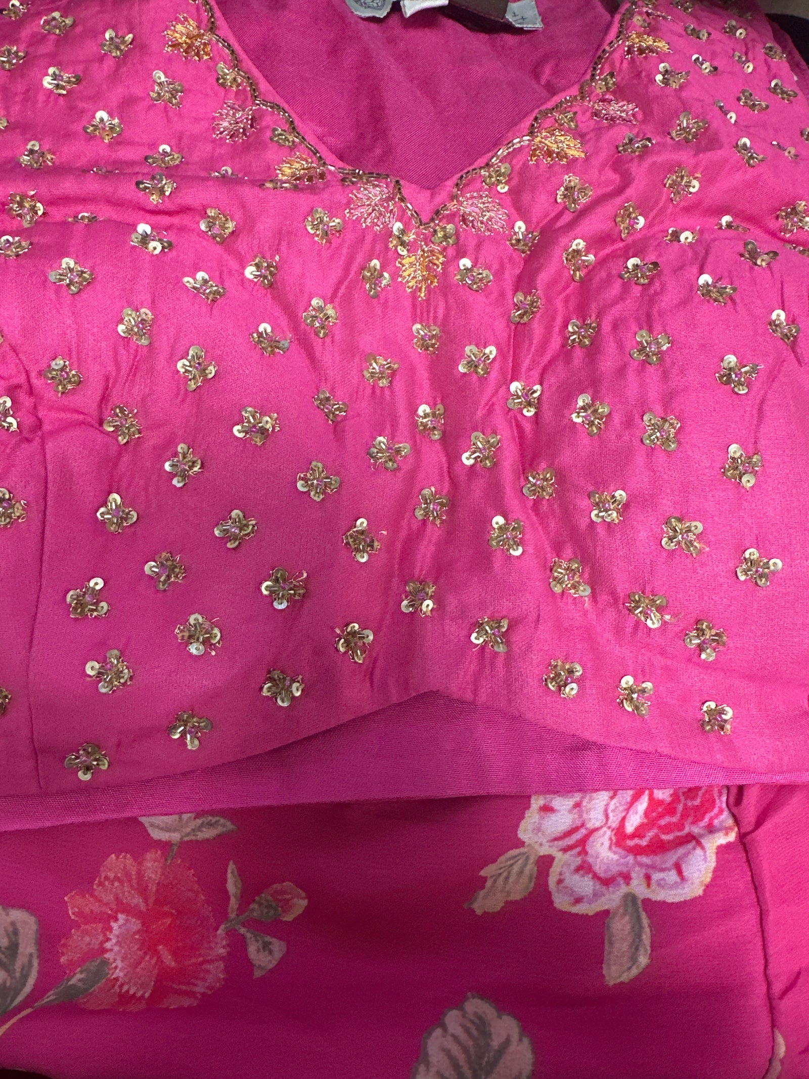 Floral Print Saree