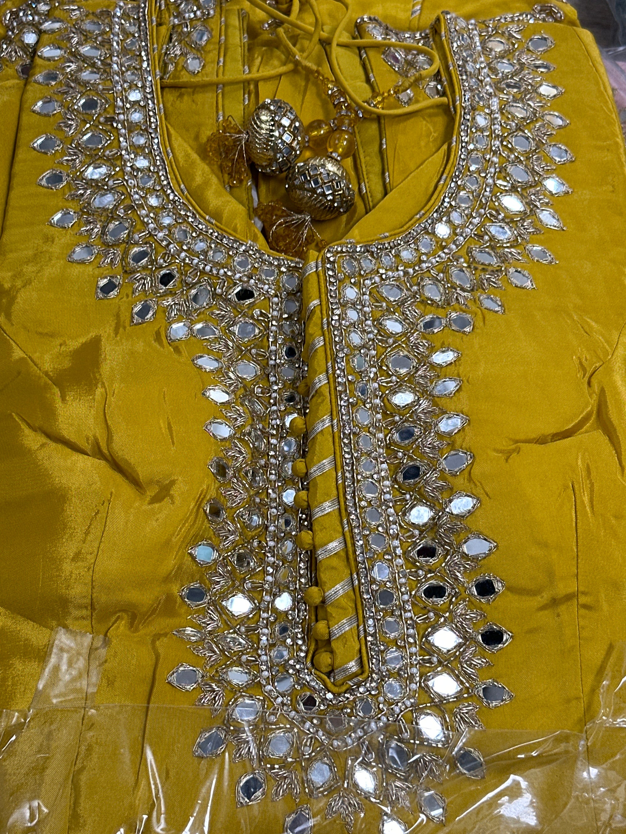 Mirror embroidery Gharara suit