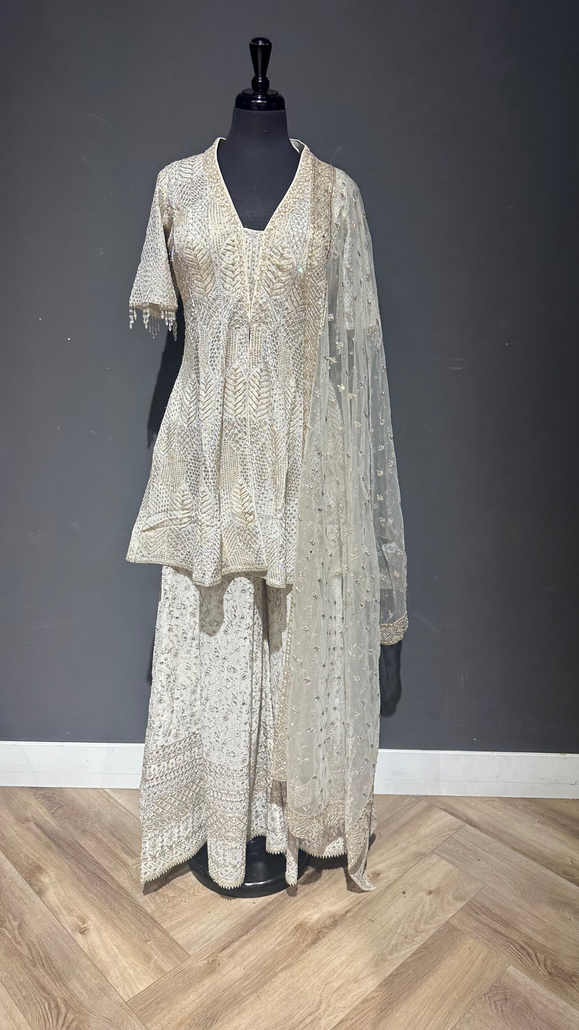 Sharara Suit with Front Slit