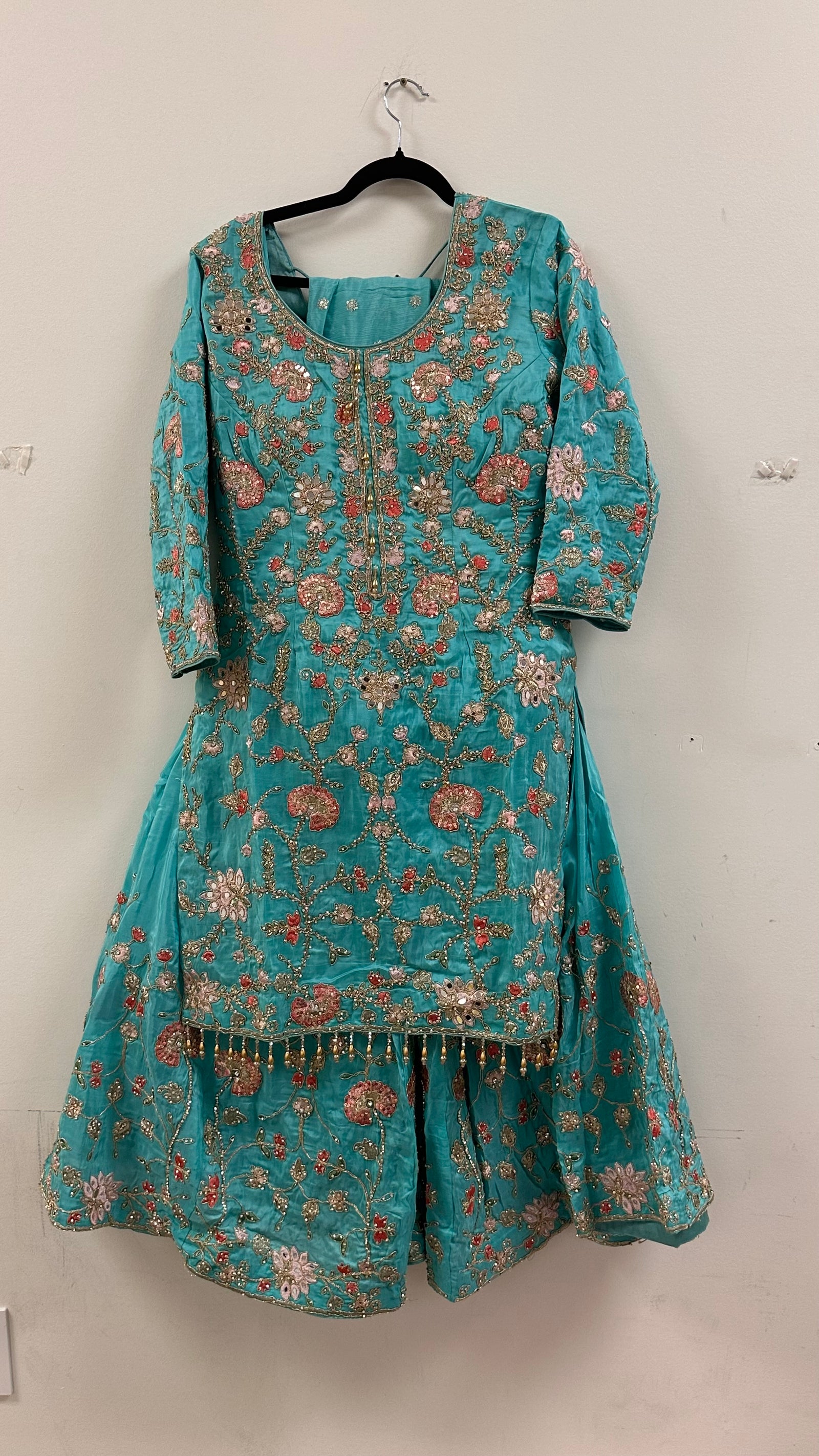 Floral Embroidery Sharara Suit