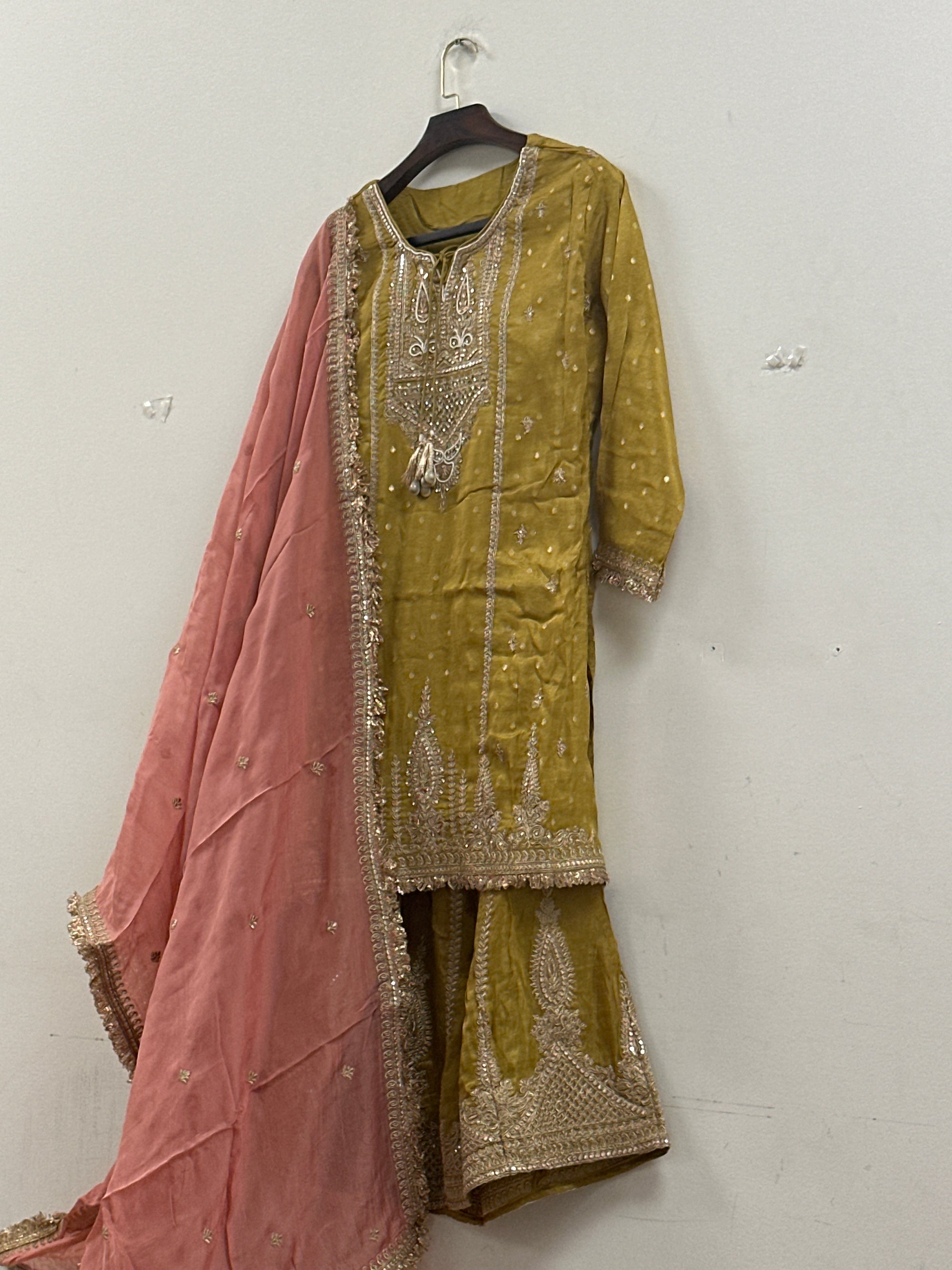 Shimmer Fabric Sharara Suit