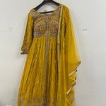 Central Cut Long Shirt Anarkali with Lehenga