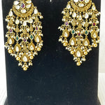 Multi layer Pearl Drop Temple Earrings