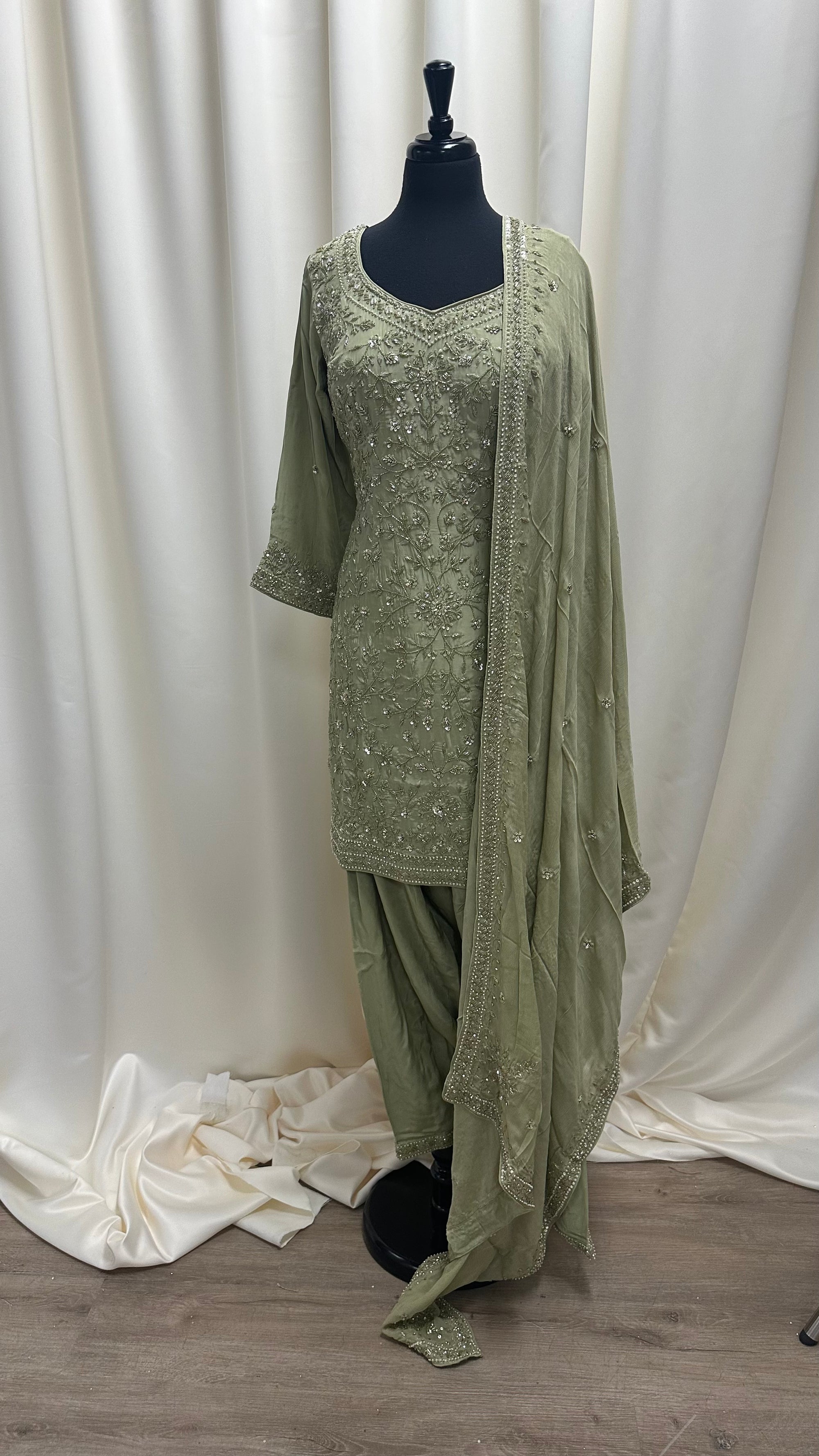 Crepe Salwar Suit with heavy Work