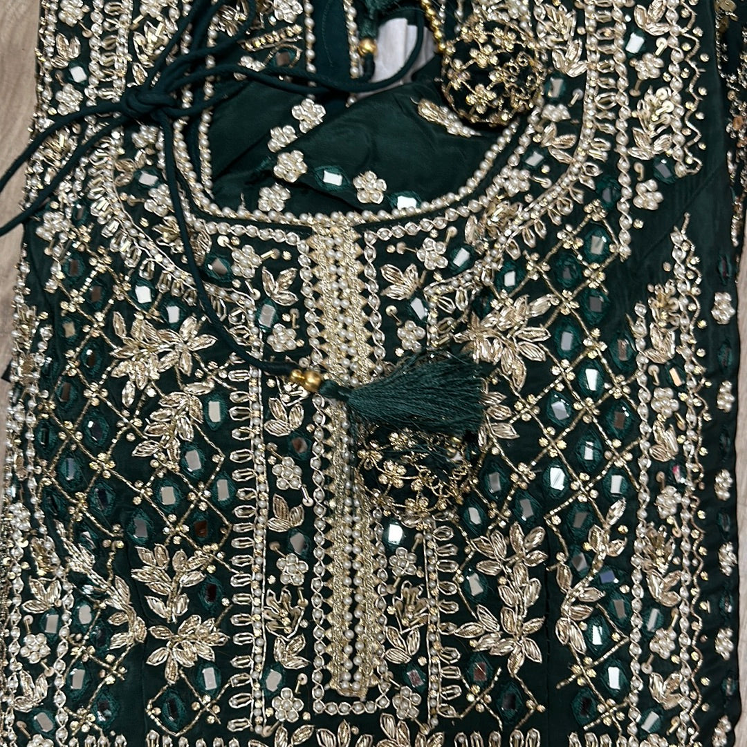 Mirror Work Heavy Embroidery Gharara Suit