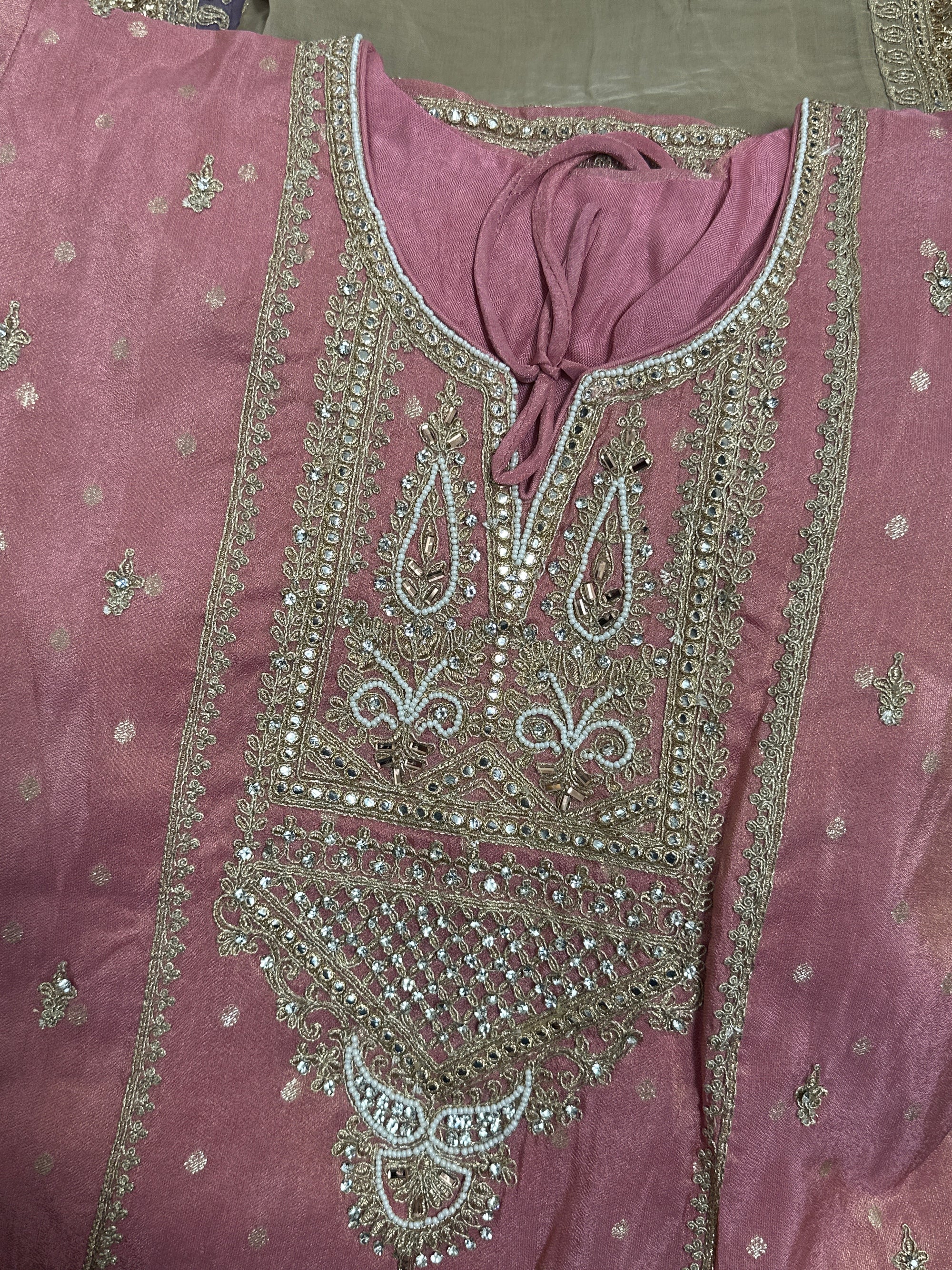 Shimmer Fabric Sharara Suit