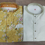 Kurta Pajama With Floral Vest