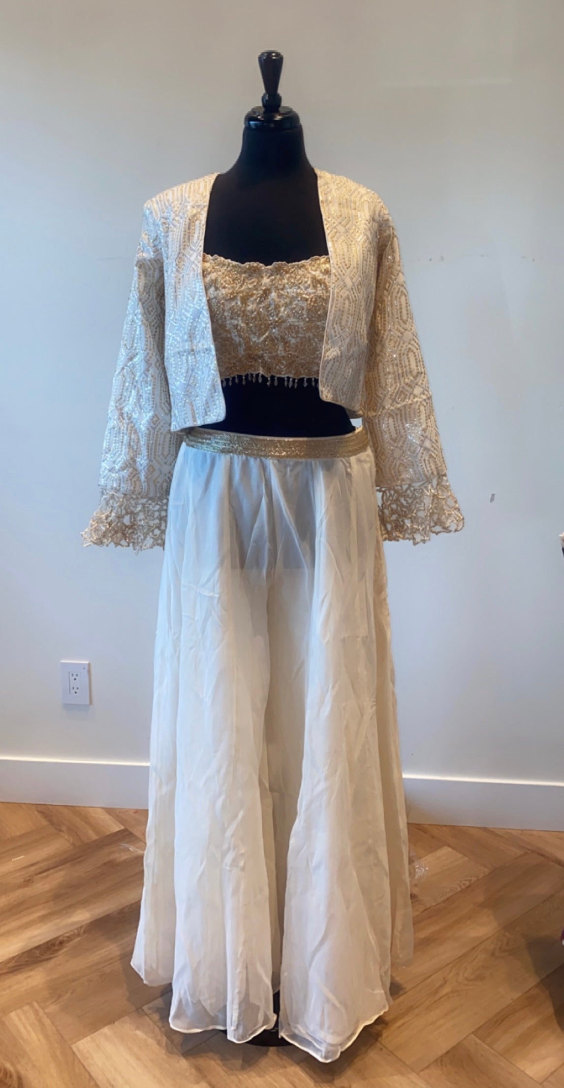 Crop top Sharara with Jacket