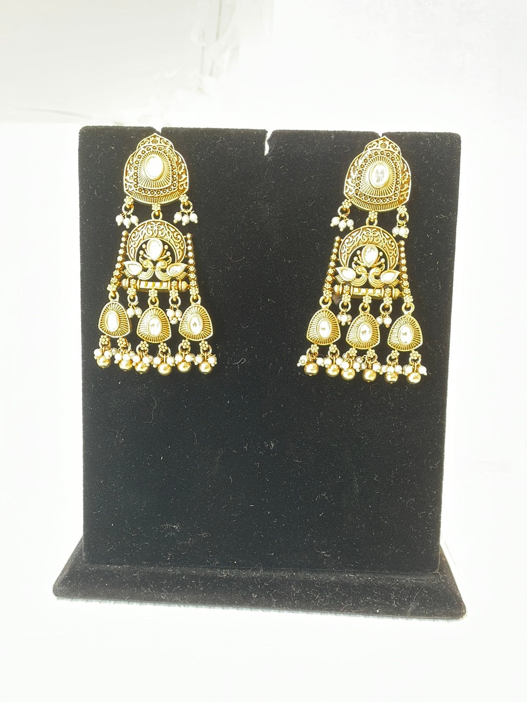 Temple Style Long Earrings