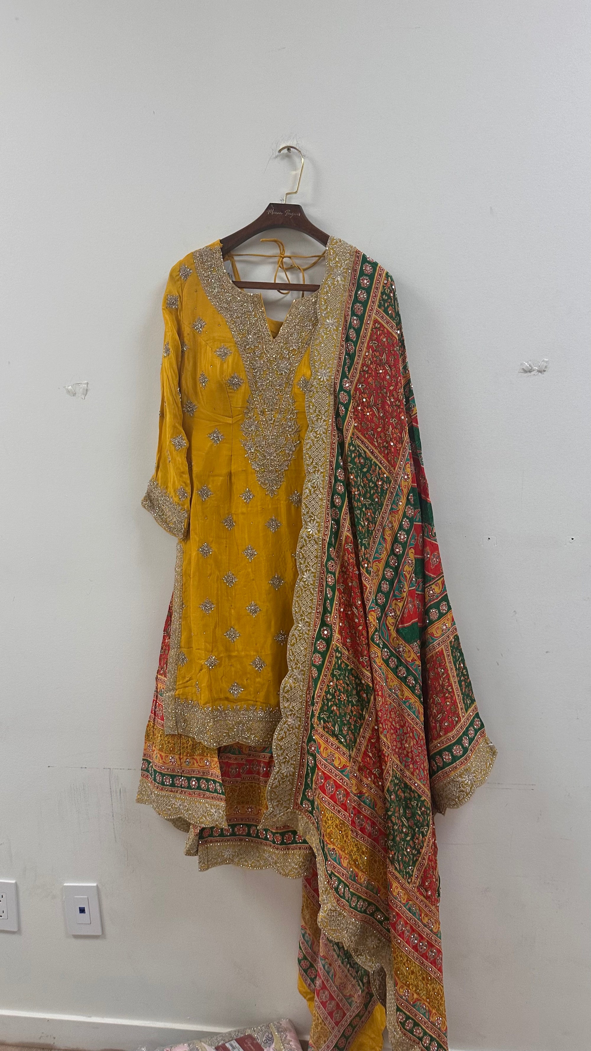 Multi Print Dupatta Gharara Suit