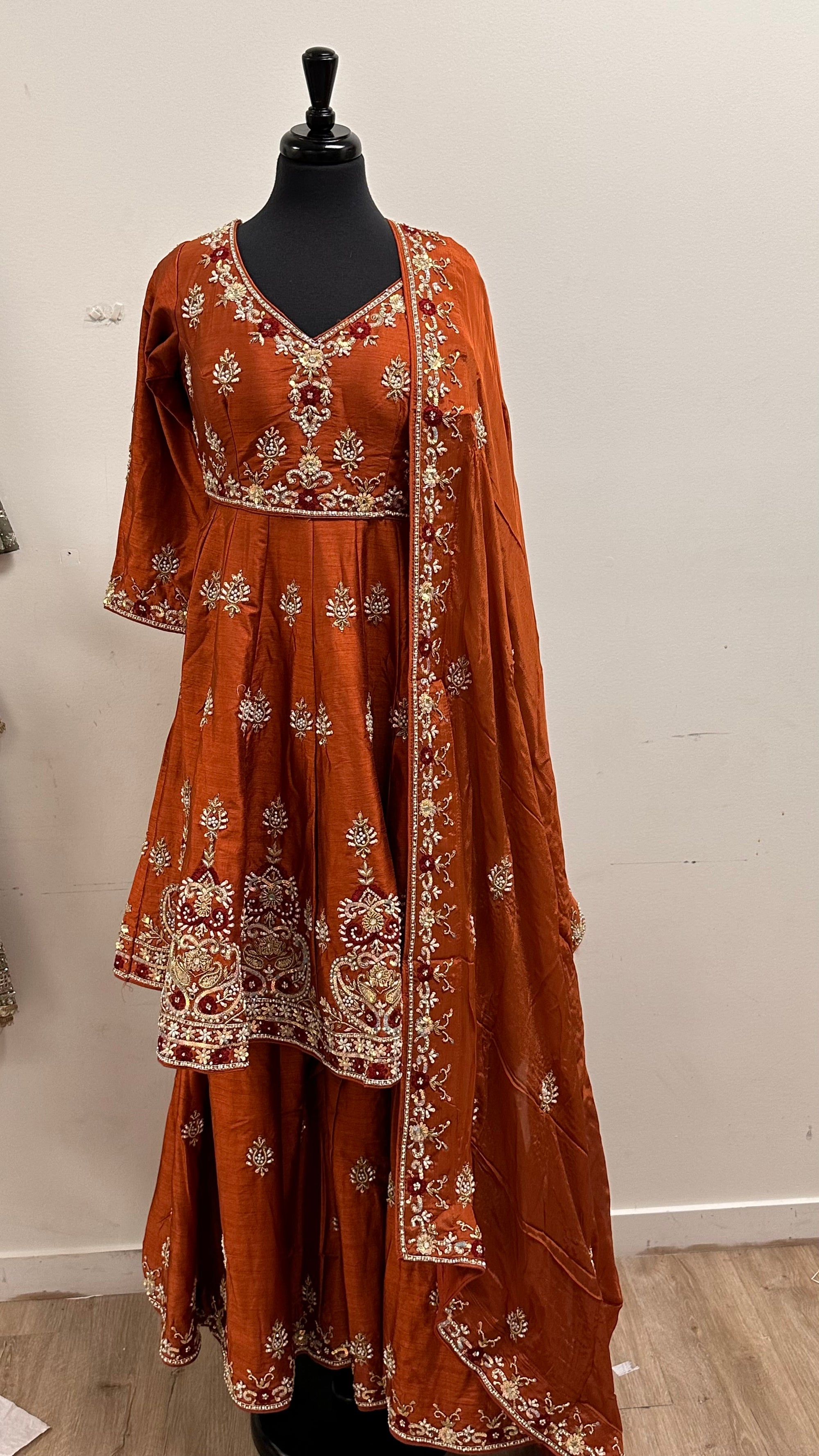 Enchanting Anarkali Sharara suit