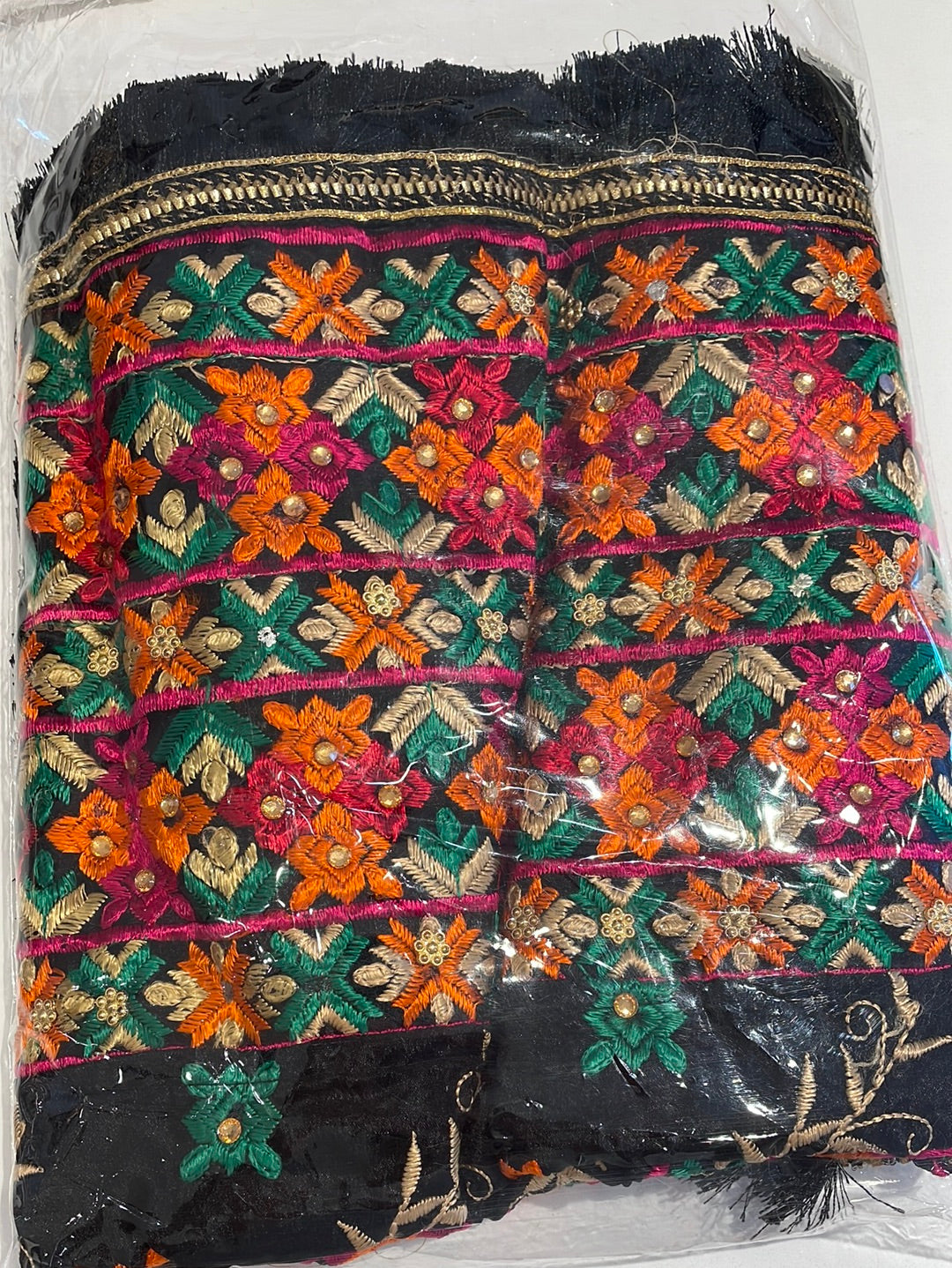 Multi Colour Chinnon Phulkari Dupattas