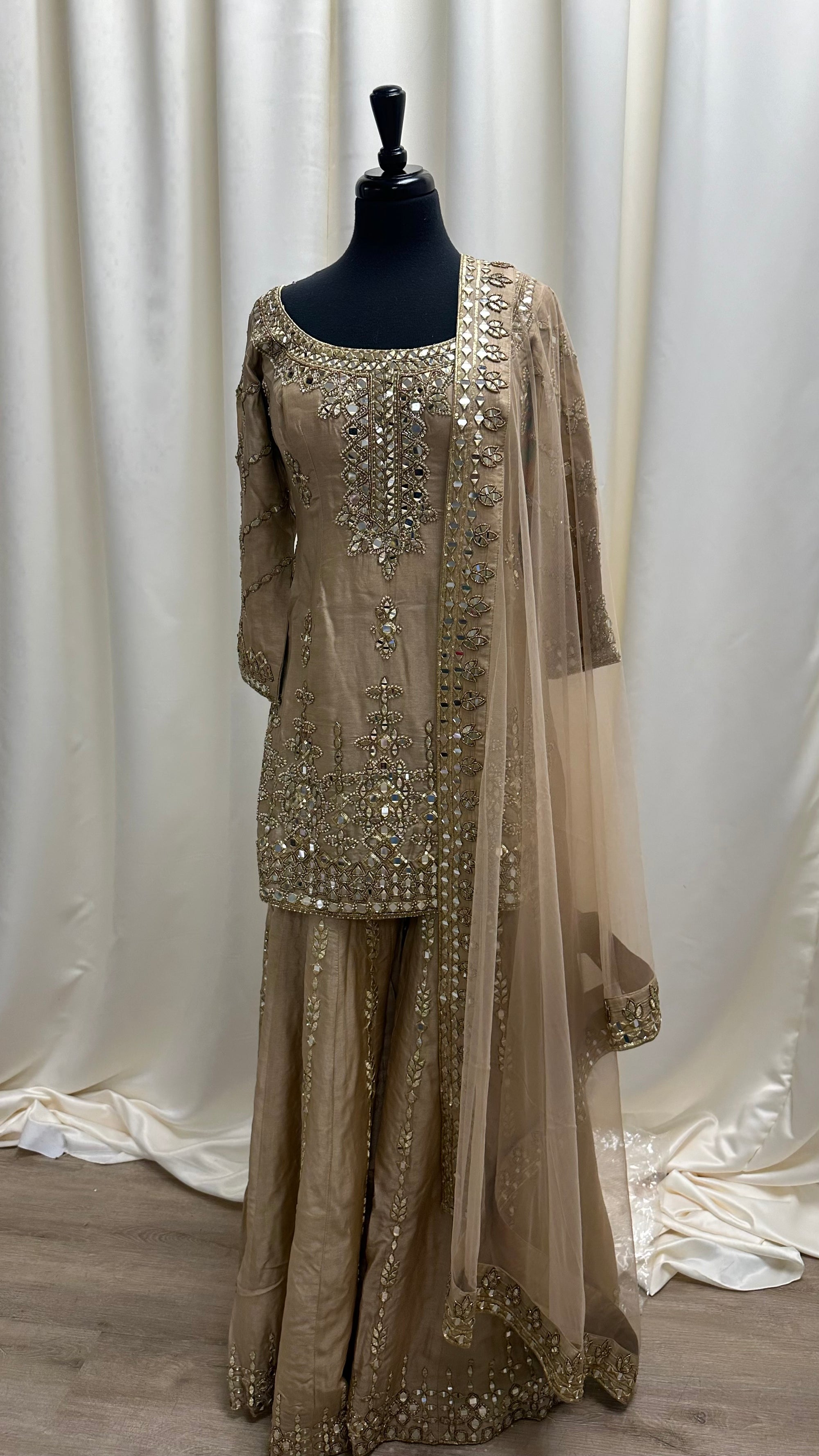 Stunning Sharara Suit with Mirror work