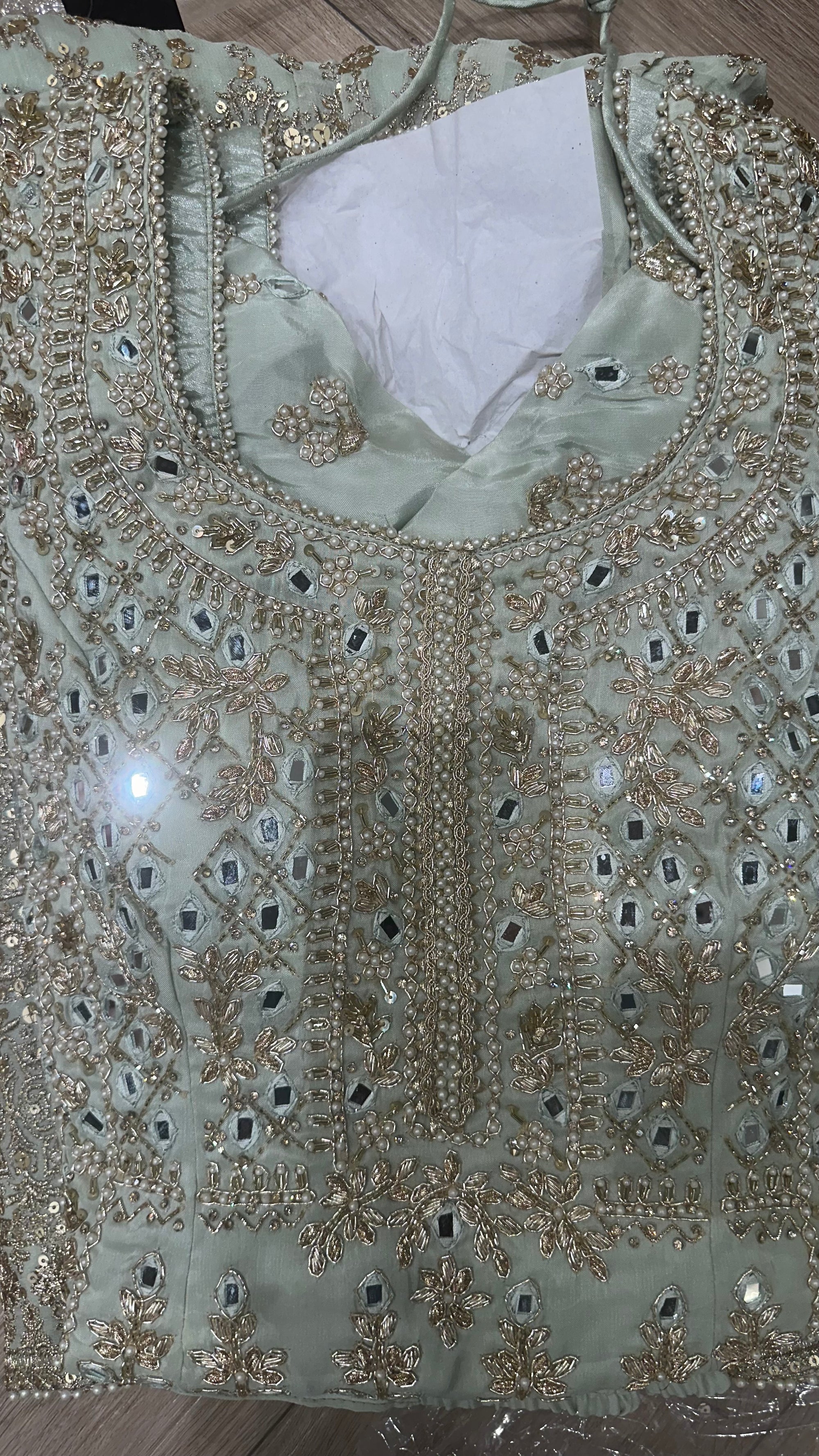 Mirror Work Heavy Embroidery Gharara Suit