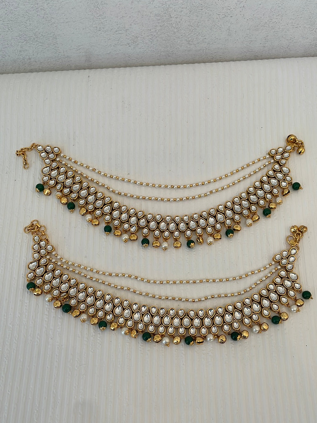 Double Layer Kundan Anklets