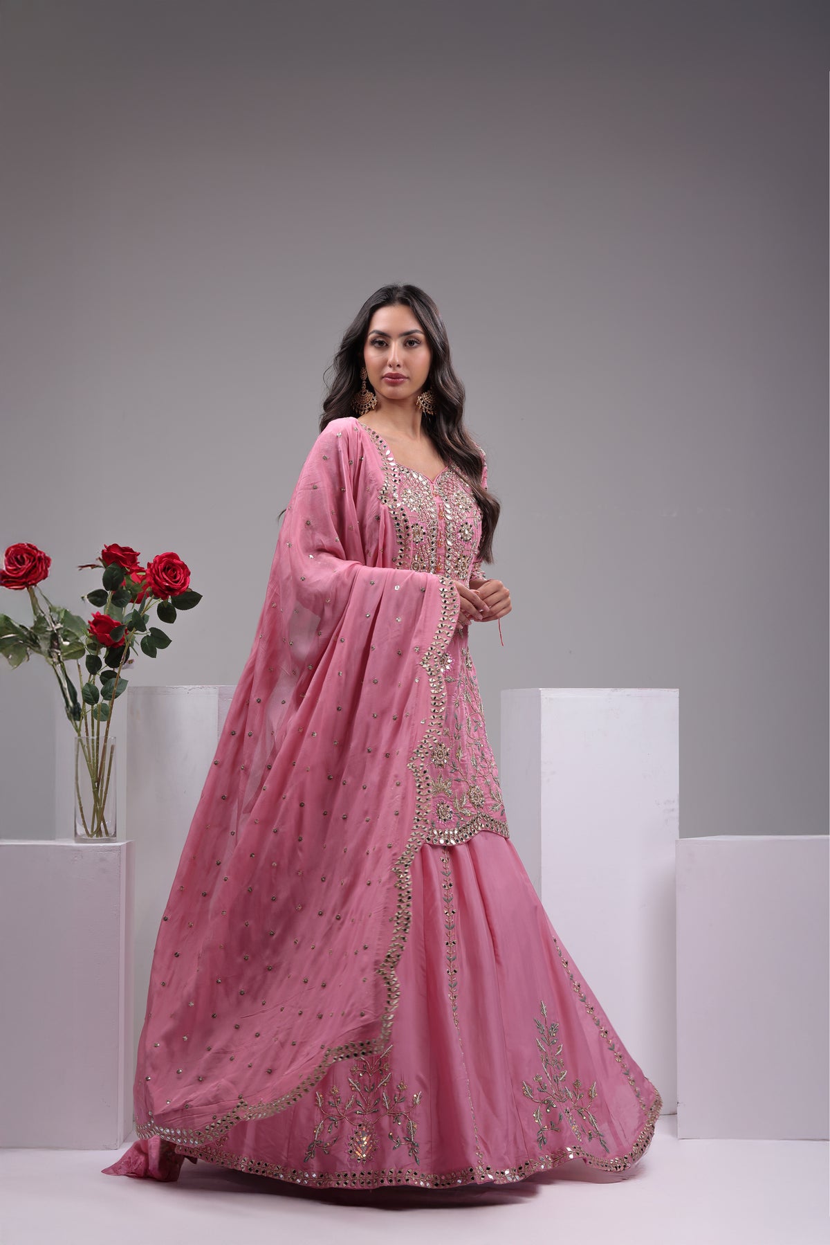 Beautiful Heavy Embroidery On Lehenga