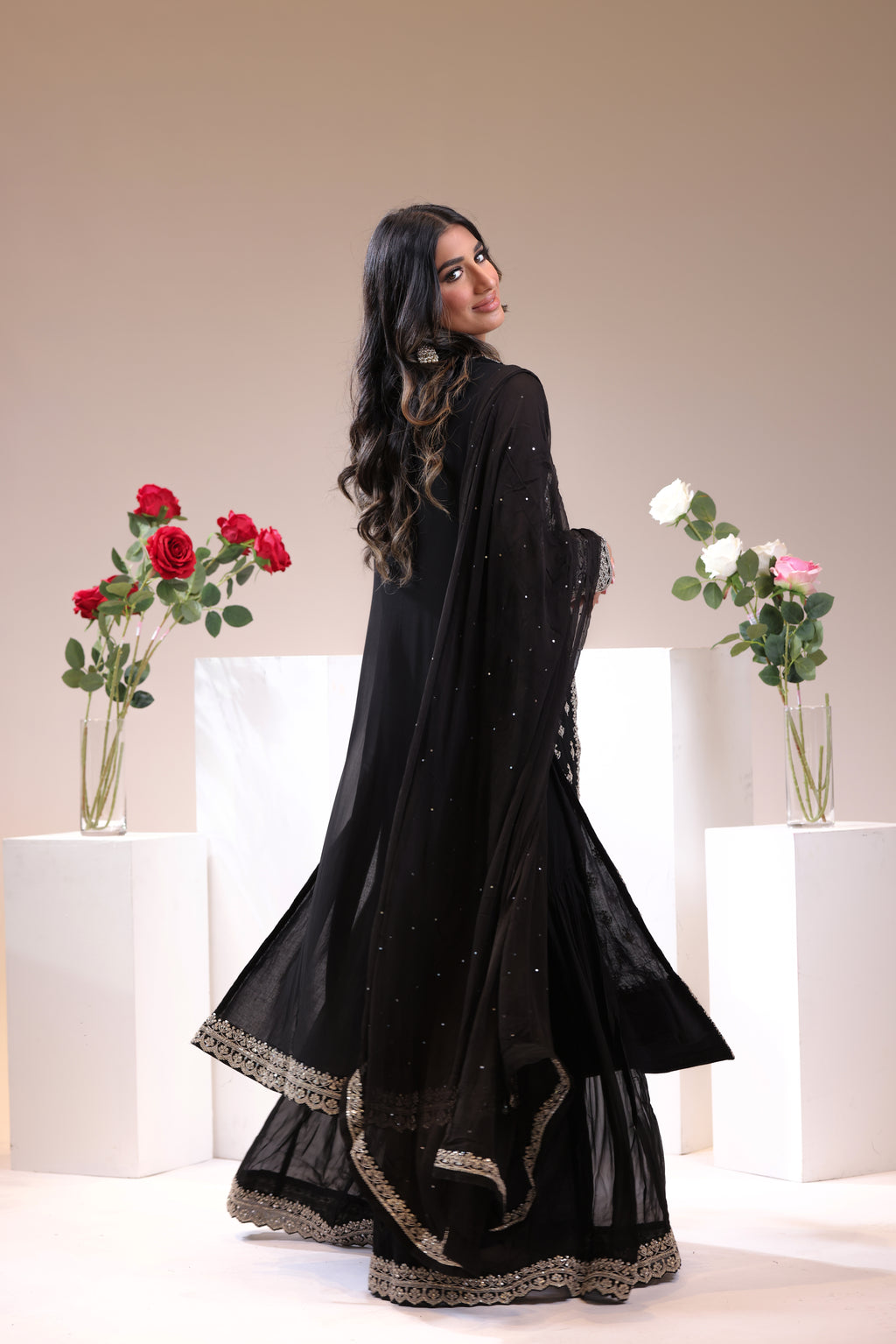 Black Gharara Suit