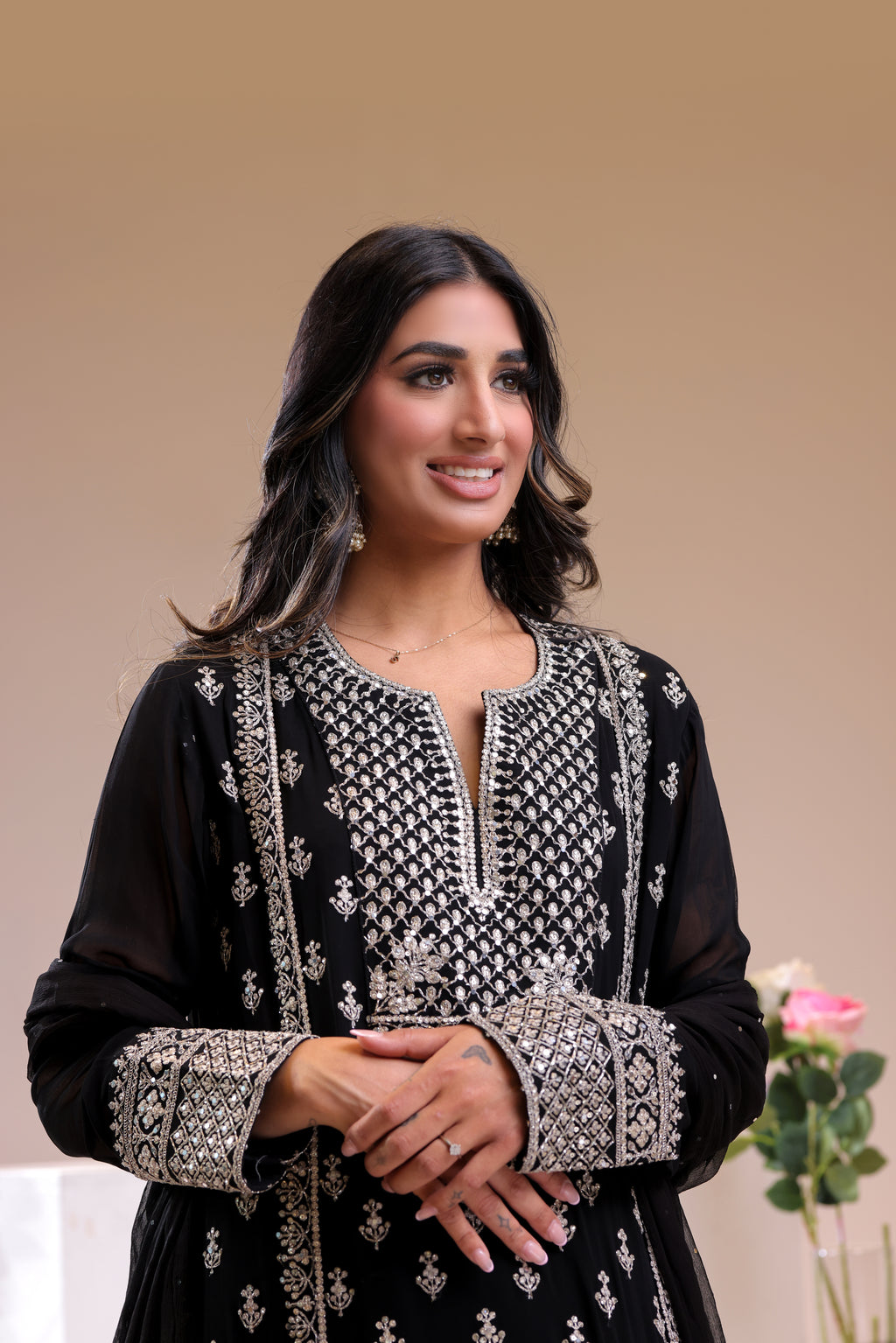 Black Gharara Suit