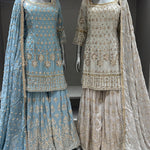 Mirror Work Gharara Suit