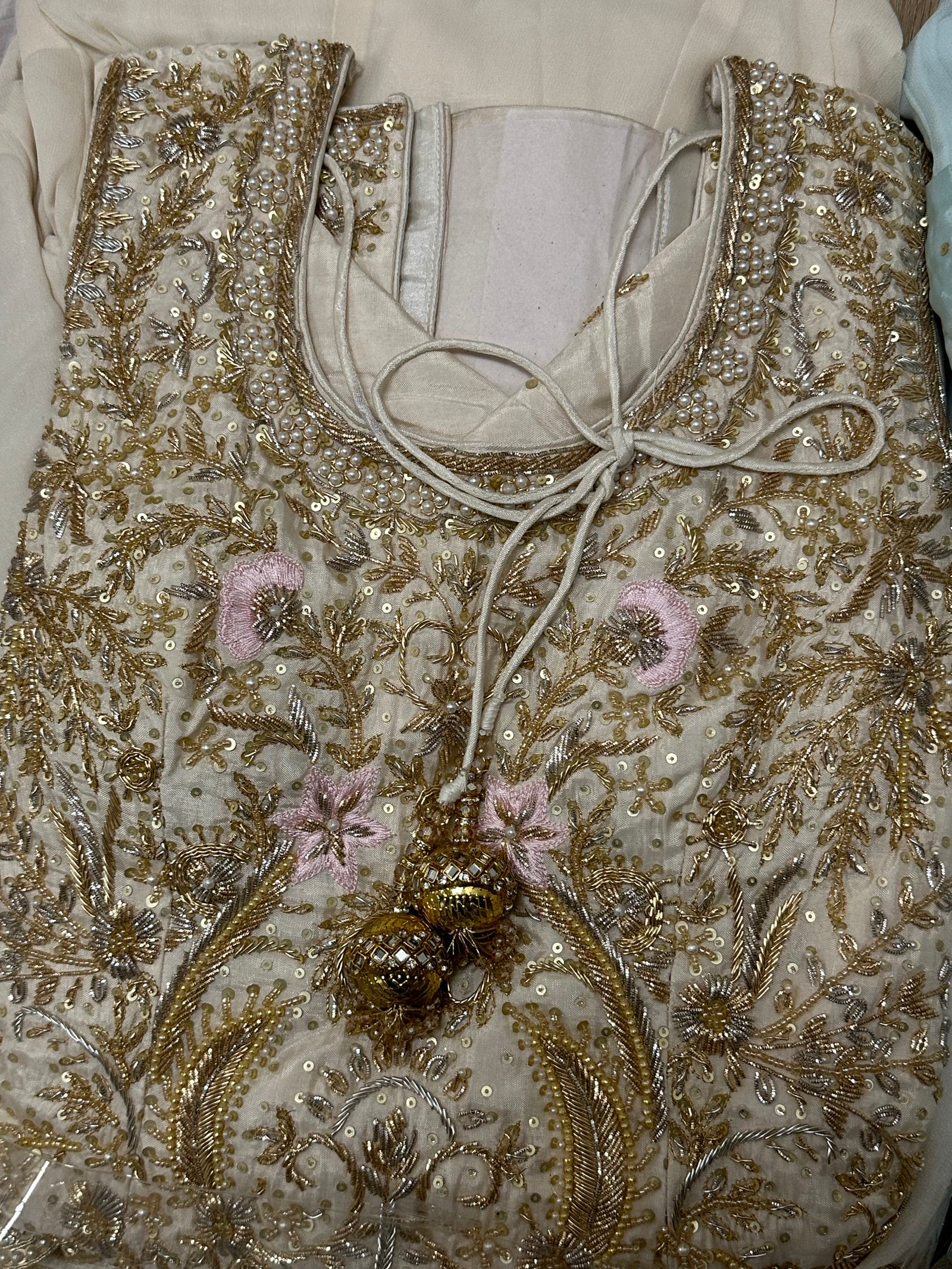 Heavy Embellished shirt with Sharara