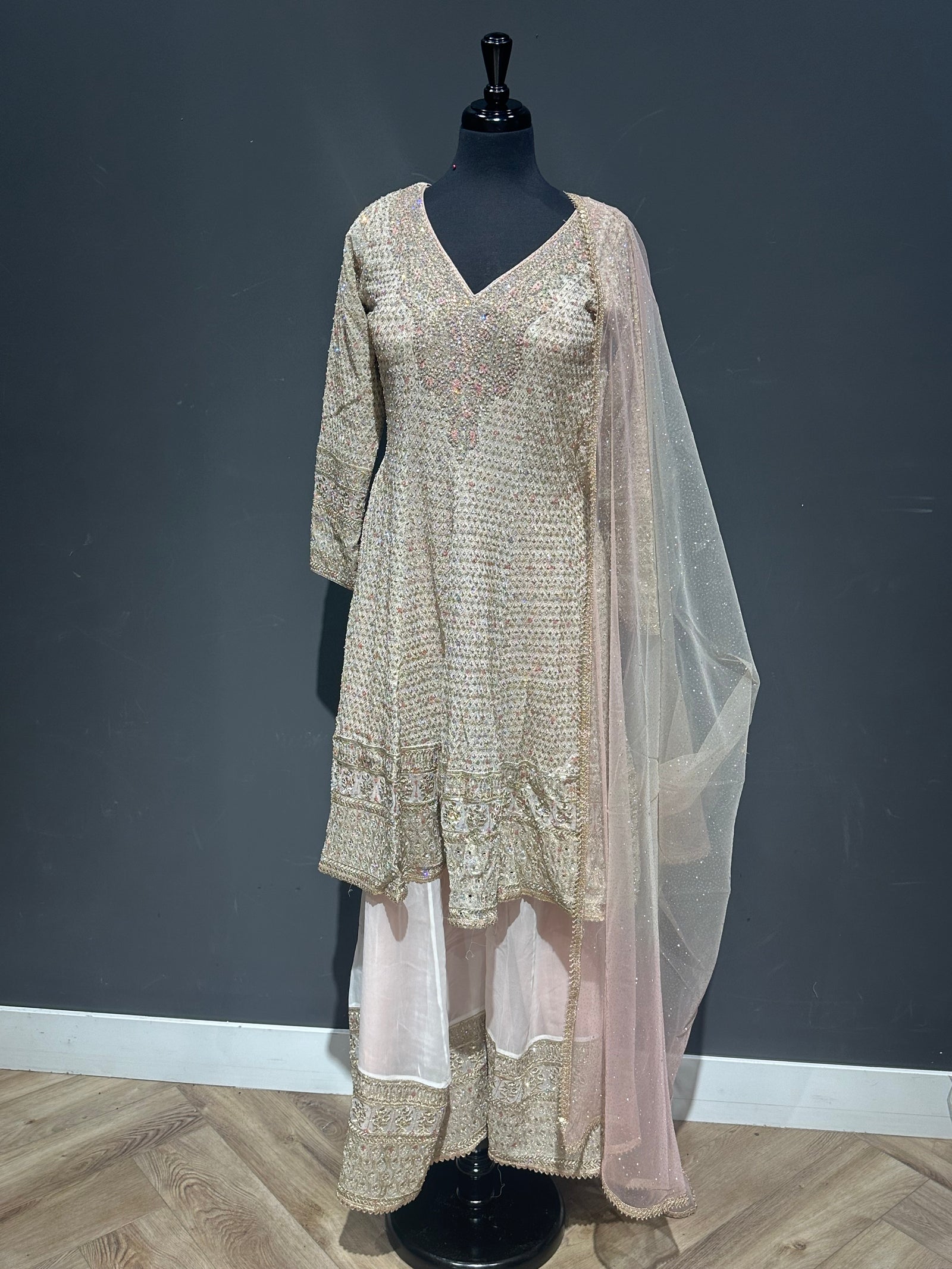 THREAD EMB SHIRT WITH SHARARA