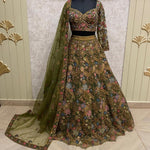 Stunning Olive Lehenga