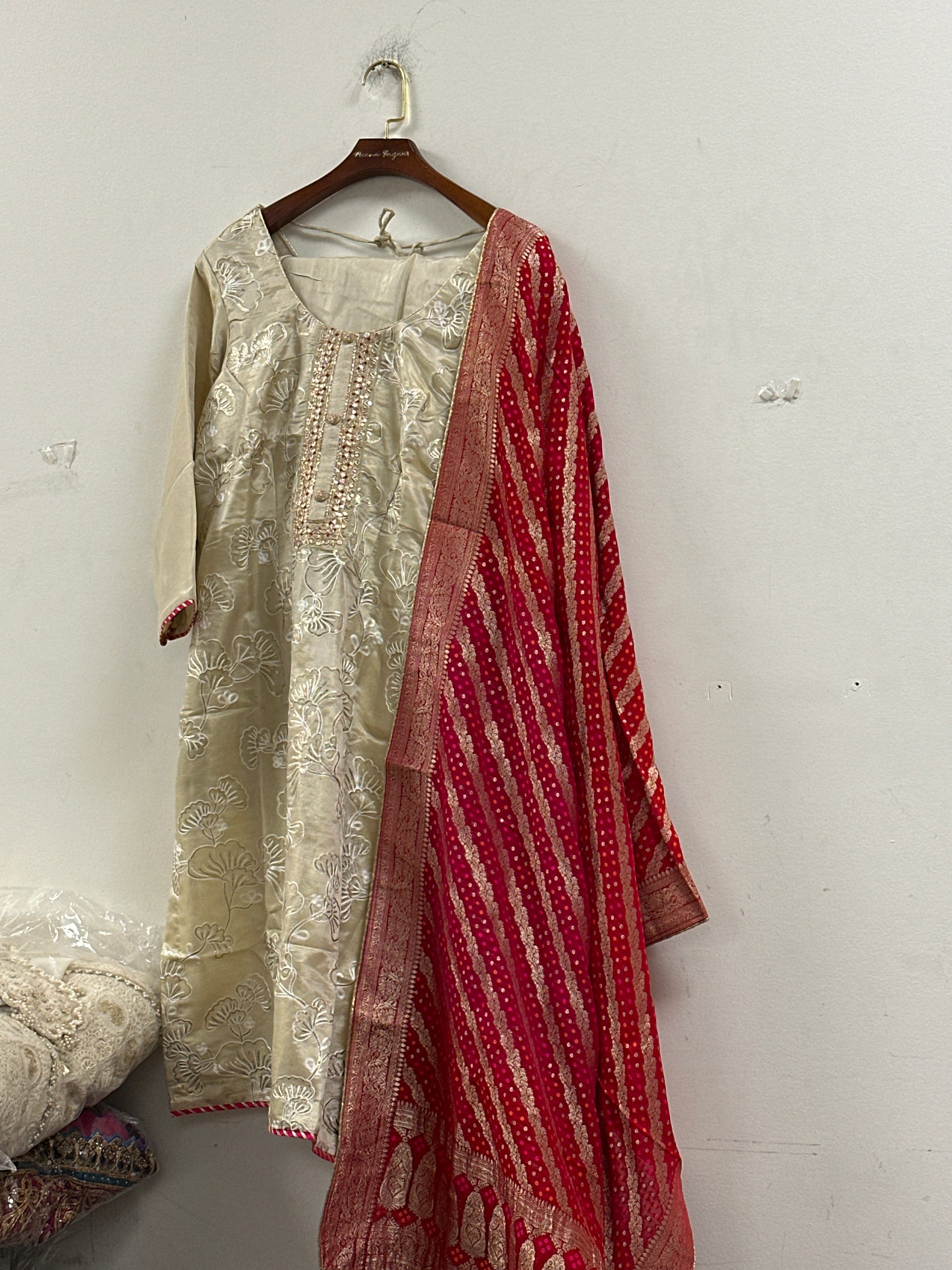 Floral Banarasi Plazzo Suit