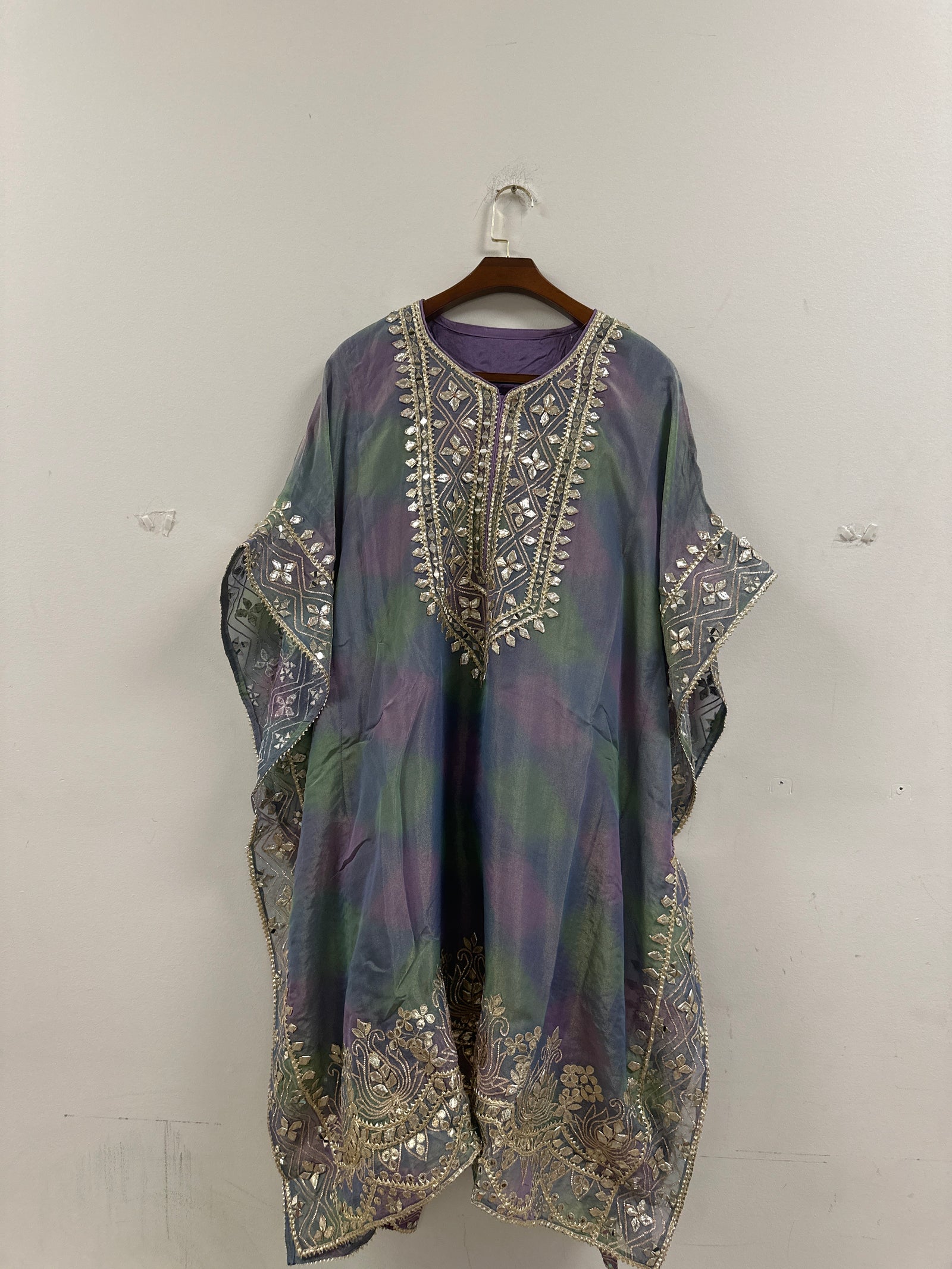 Gotta Patti Embroidery Kaftan Set