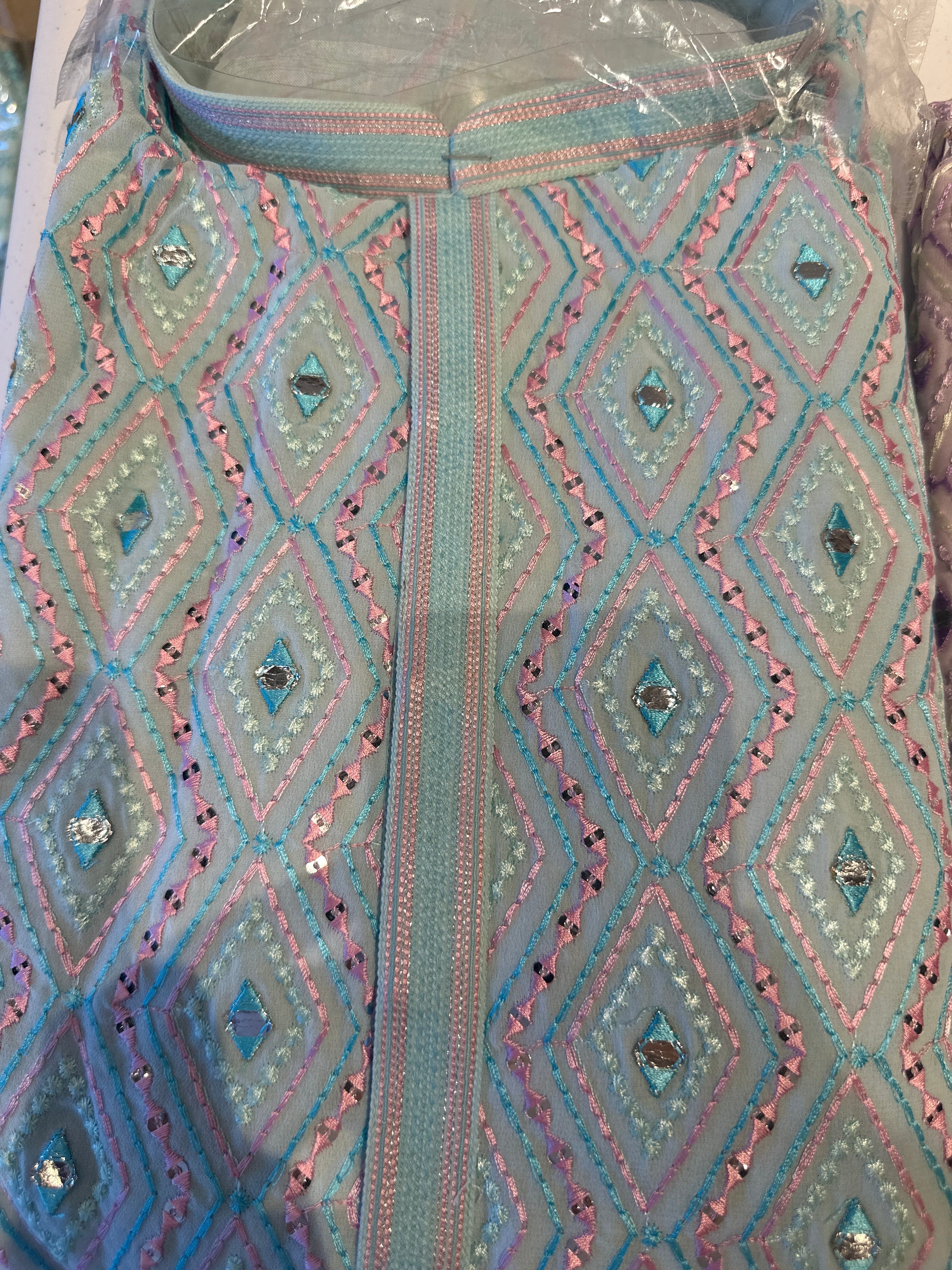 Thread Embroidery Kurta Panama