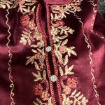 Velvet Suit with Thread Embroidery