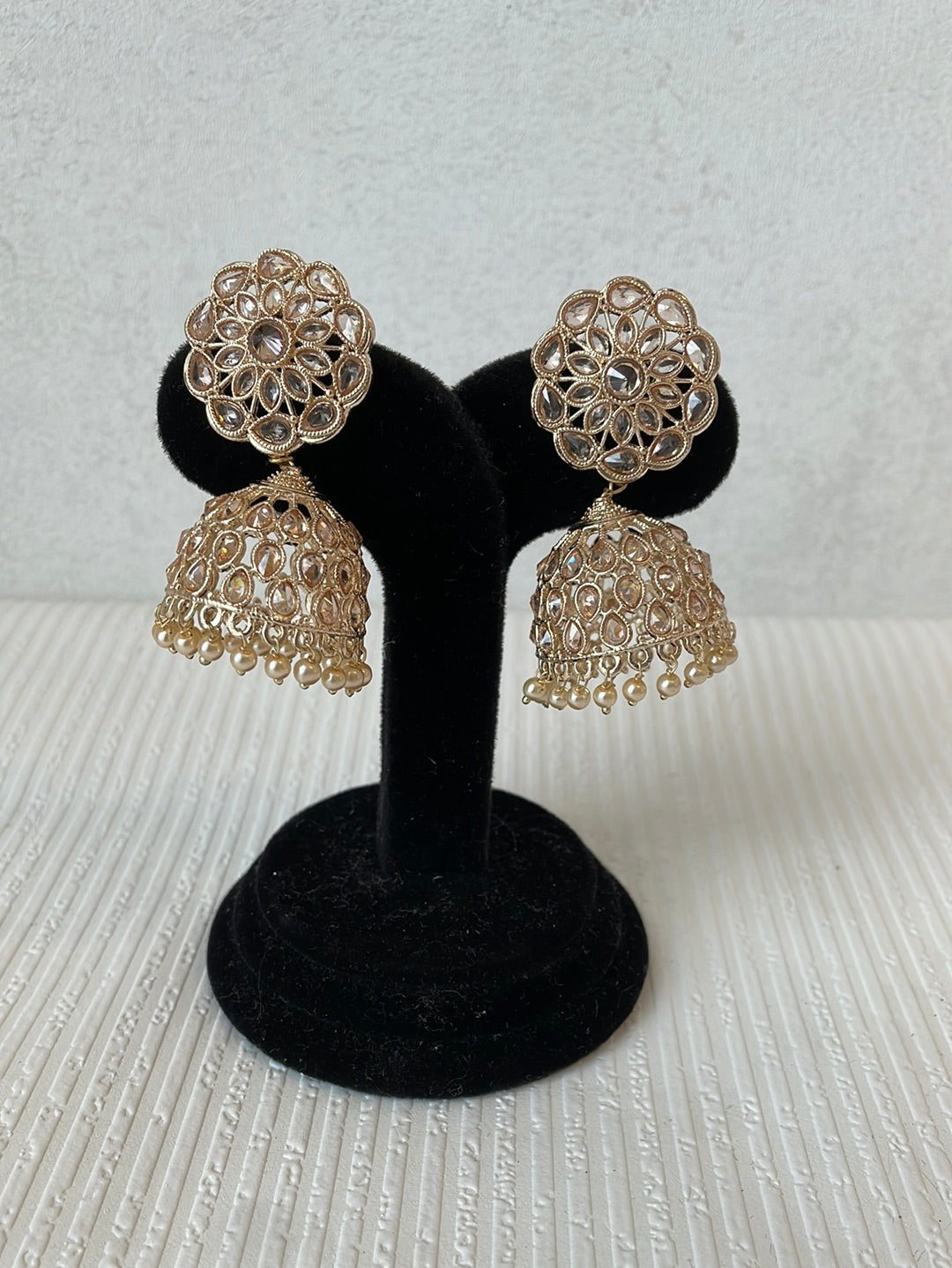 Faux kundan Rose Gold Jhumki