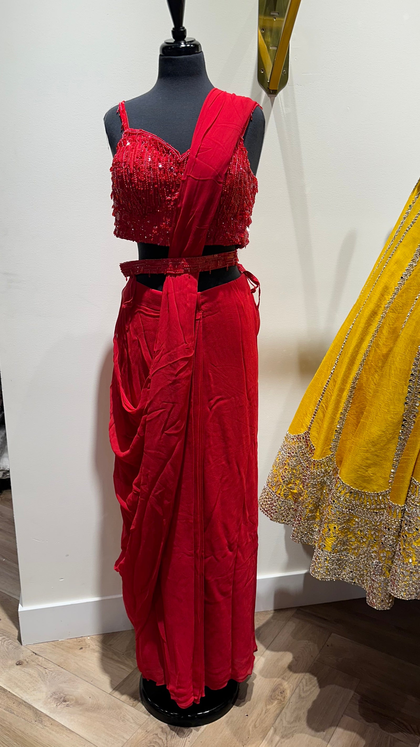 RAVISHING RED Designer Saree