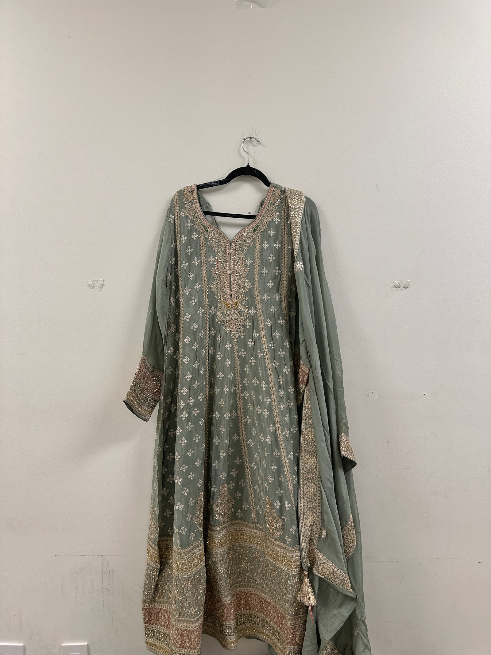 Anarkali With Unstitched Pants