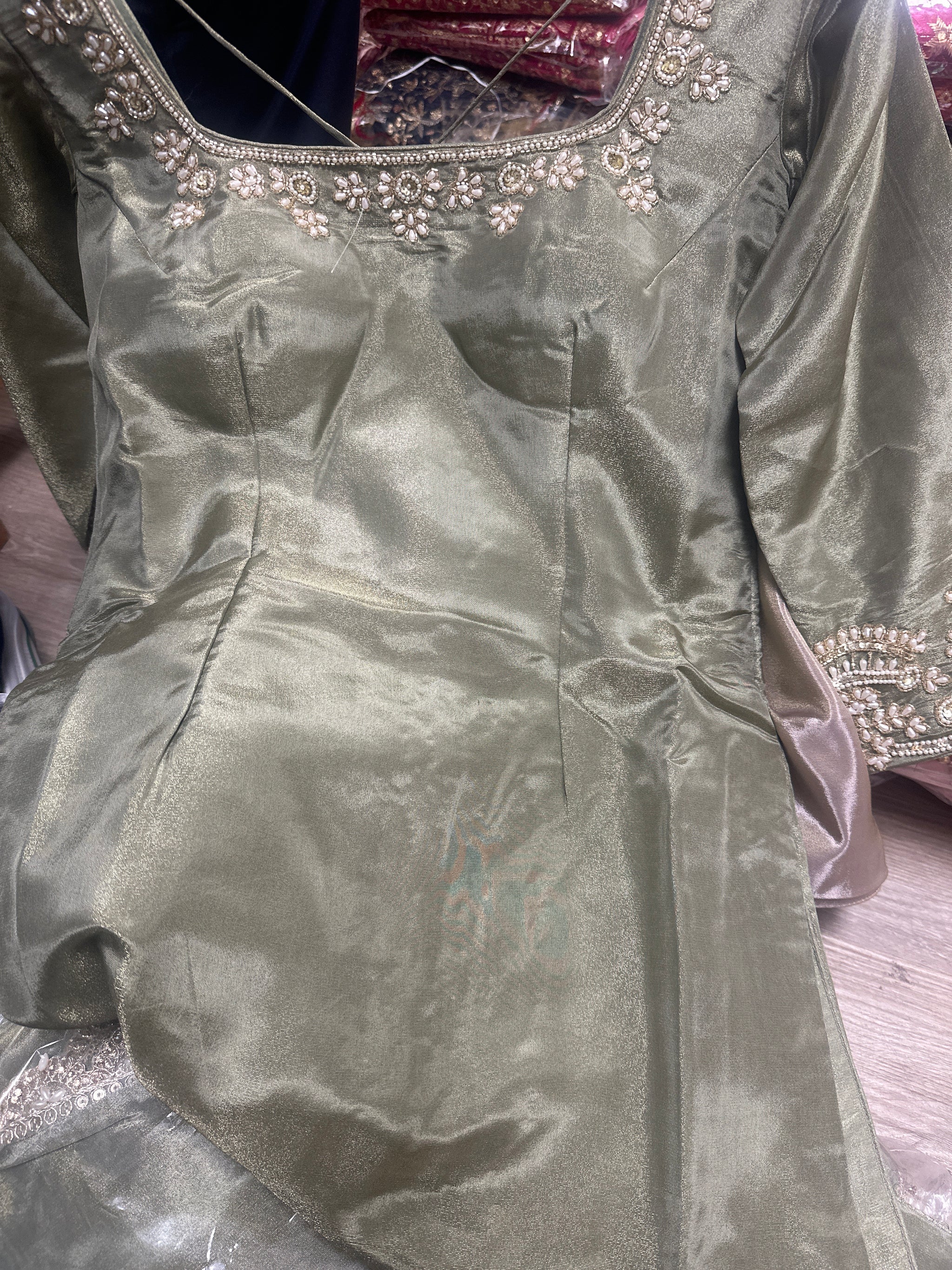 Stunning Sharara Suit with Pearl work