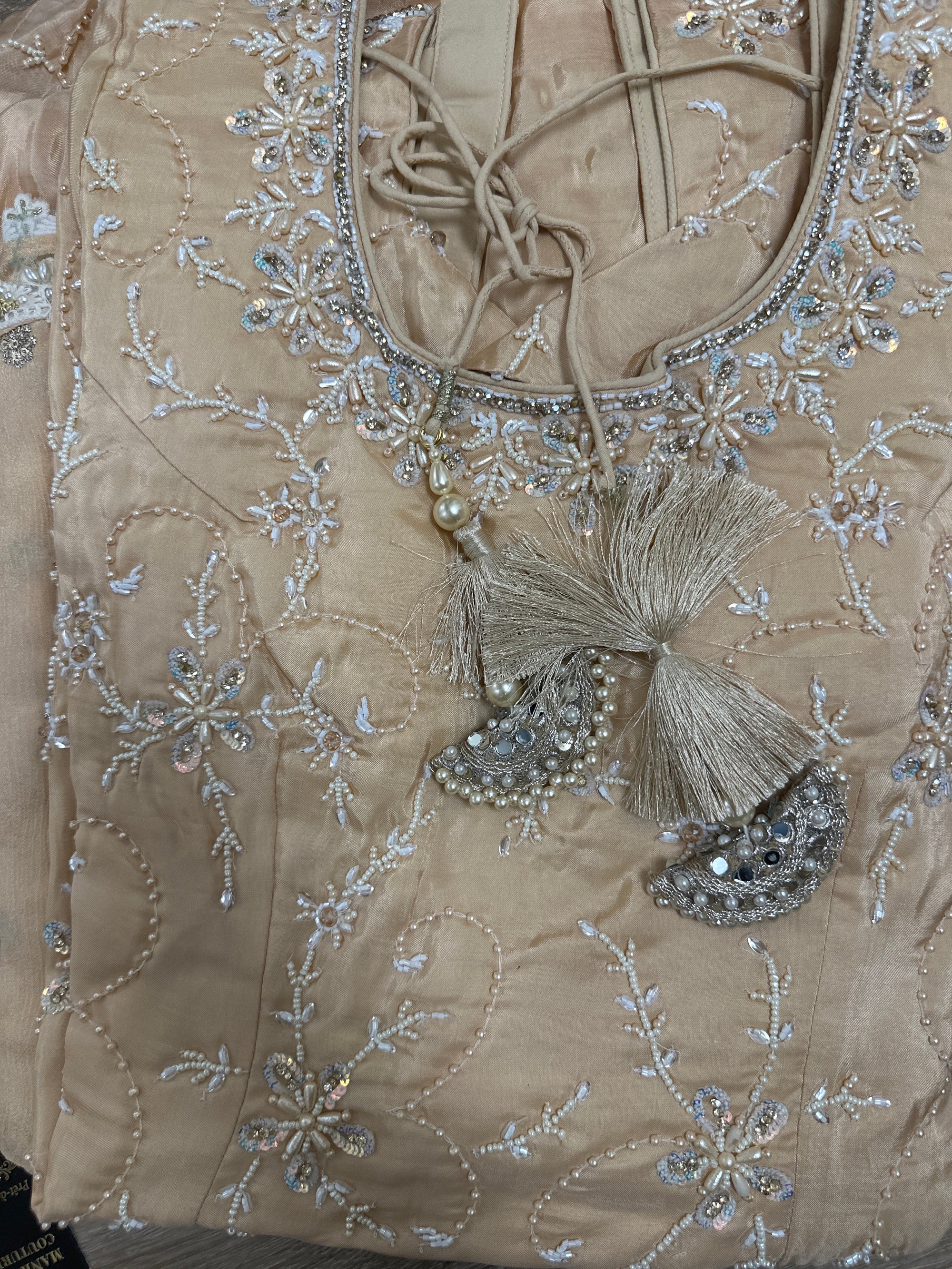 Pearl Embroidery Sharara Suit